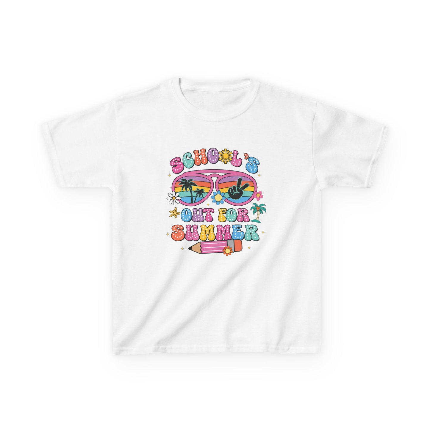 Summer Vibes Kids Tee, School's Out Shirt, Kids Summer T-Shirt, Fun Graphic Tee, Youth Casual Wear - To Be Designs