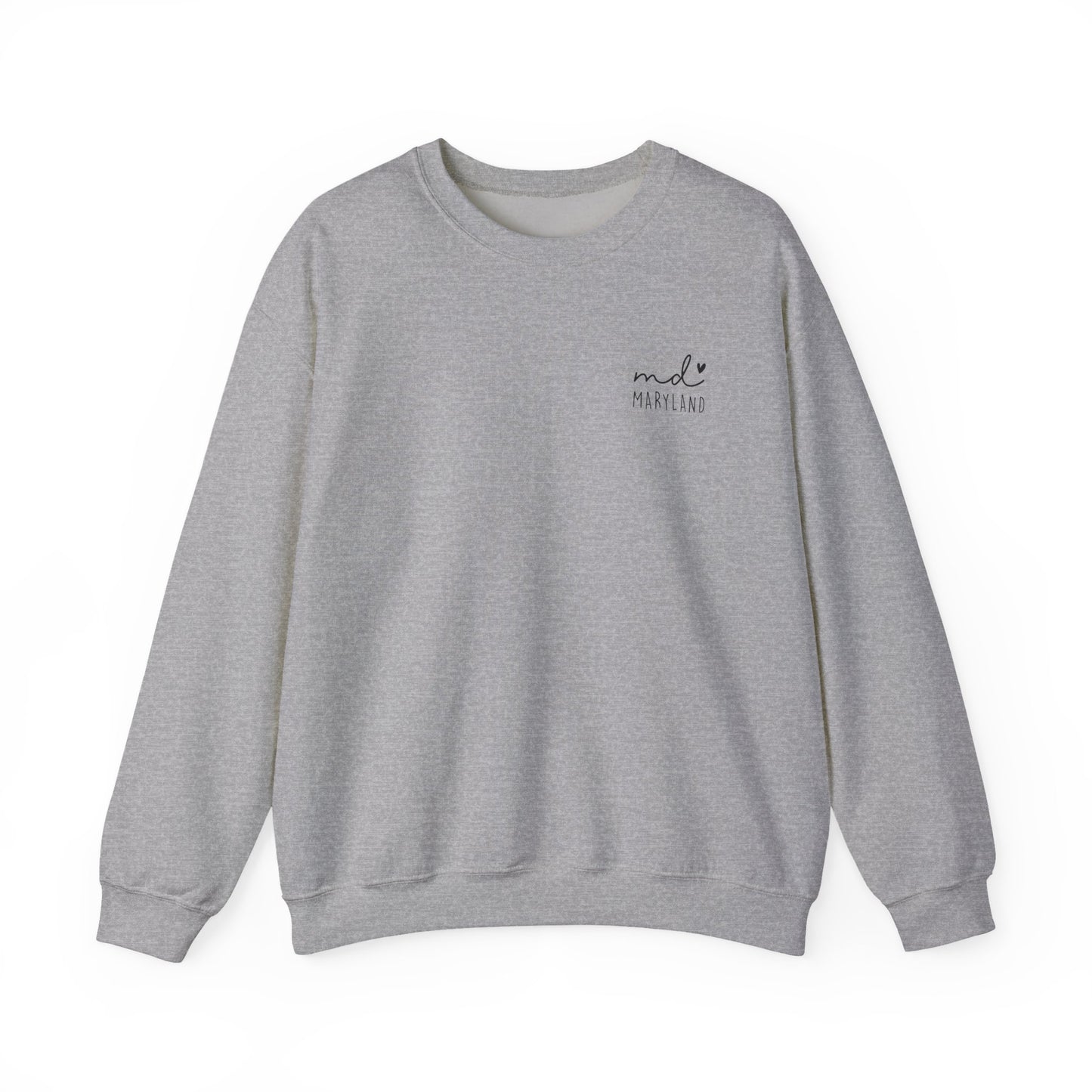 Maryland MD Cozy Unisex Crewneck Sweatshirt, Comfy Layering Piece, Perfect Gift for Friends, Relaxed Style for Every Season, Casual Sweat