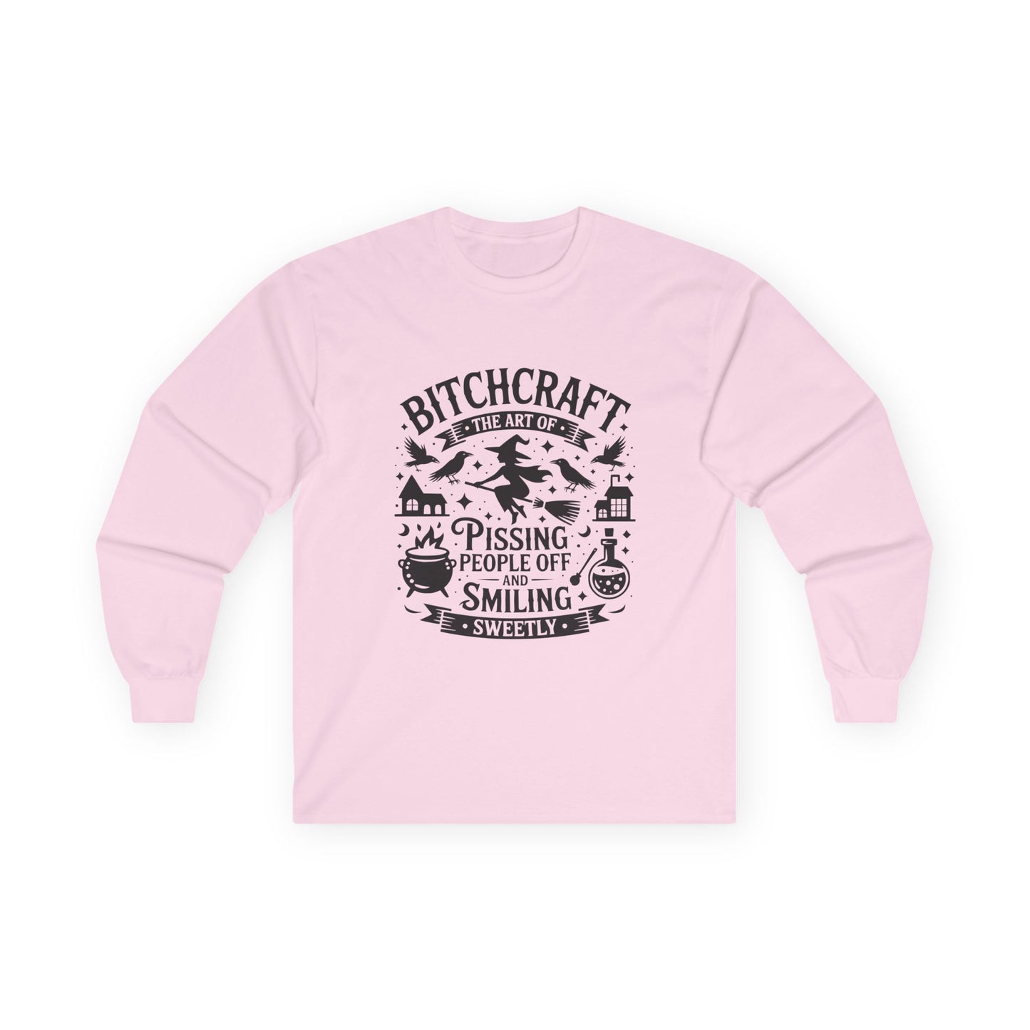 Bitchcraft Unisex Long Sleeve Tee | Funny Witchy Shirt, Gifts for Witches, Halloween Apparel, Spooky Season Wear, Casual Outfit
