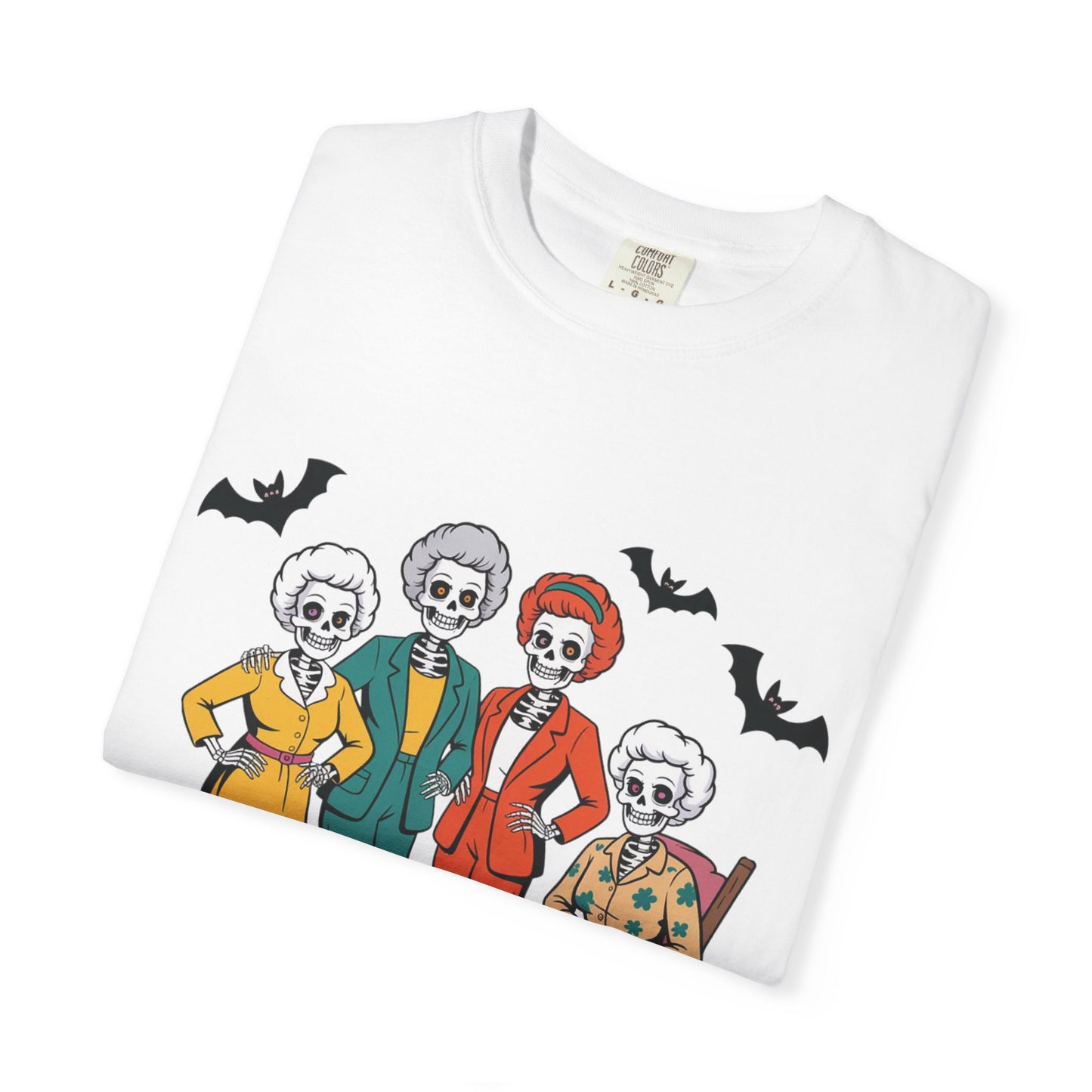 Golden Ghouls Unisex T-Shirt, Halloween Tee, Vintage Style Shirt, Gift for Fans, Retro Graphic Tee, Spooky Apparel