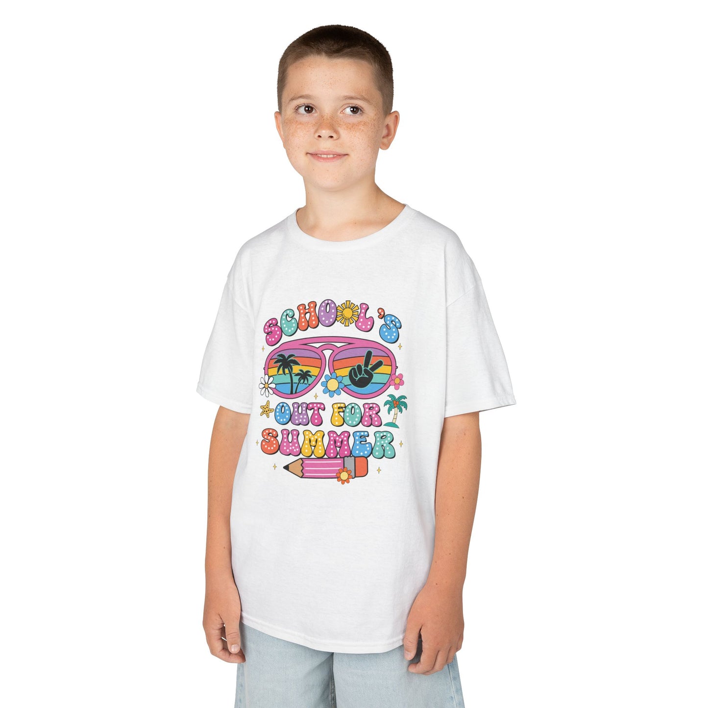 Summer Vibes Kids Tee, School's Out Shirt, Kids Summer T-Shirt, Fun Graphic Tee, Youth Casual Wear - To Be Designs