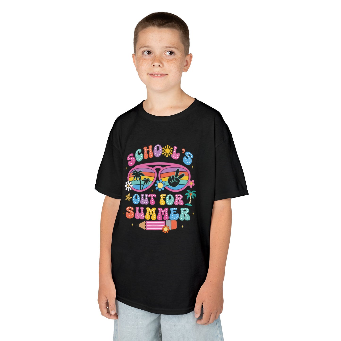 Summer Vibes Kids Tee, School's Out Shirt, Kids Summer T-Shirt, Fun Graphic Tee, Youth Casual Wear - To Be Designs
