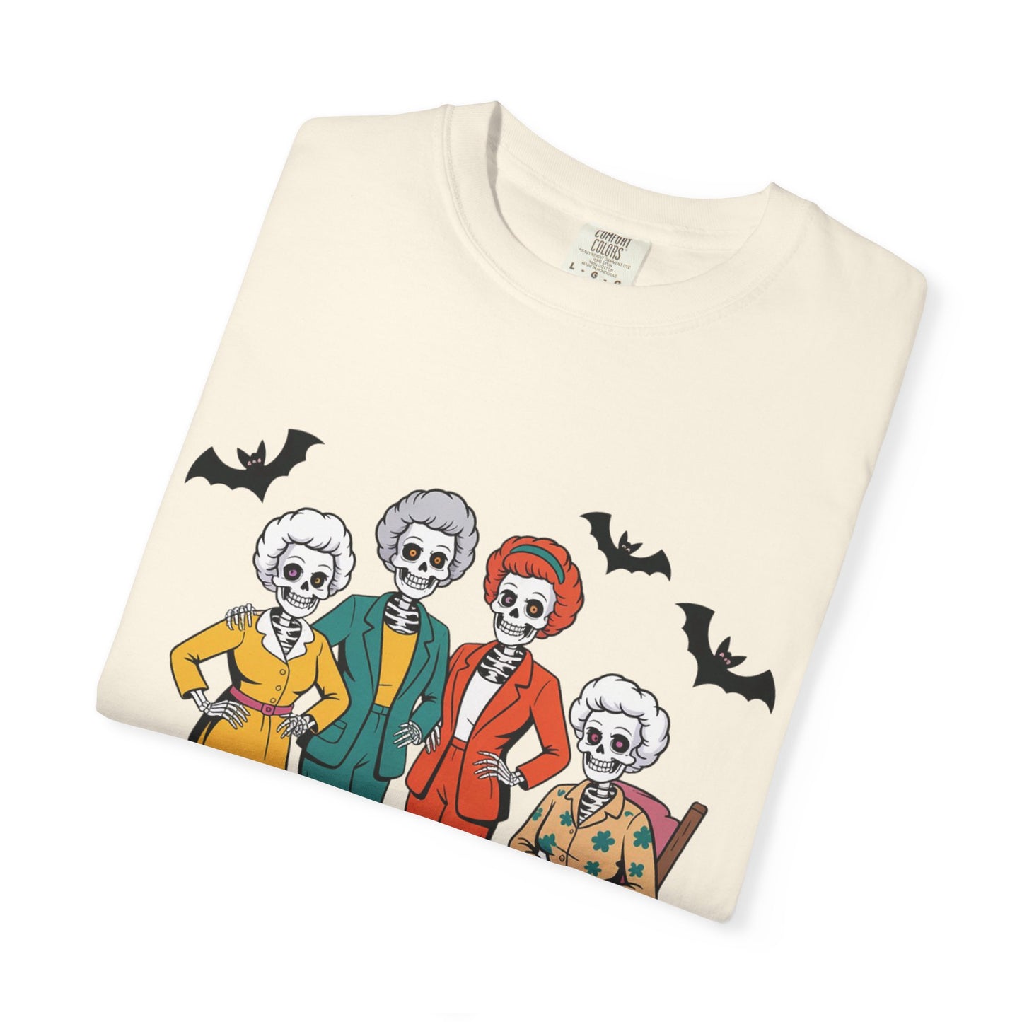 Golden Ghouls Unisex T-Shirt, Halloween Tee, Vintage Style Shirt, Gift for Fans, Retro Graphic Tee, Spooky Apparel