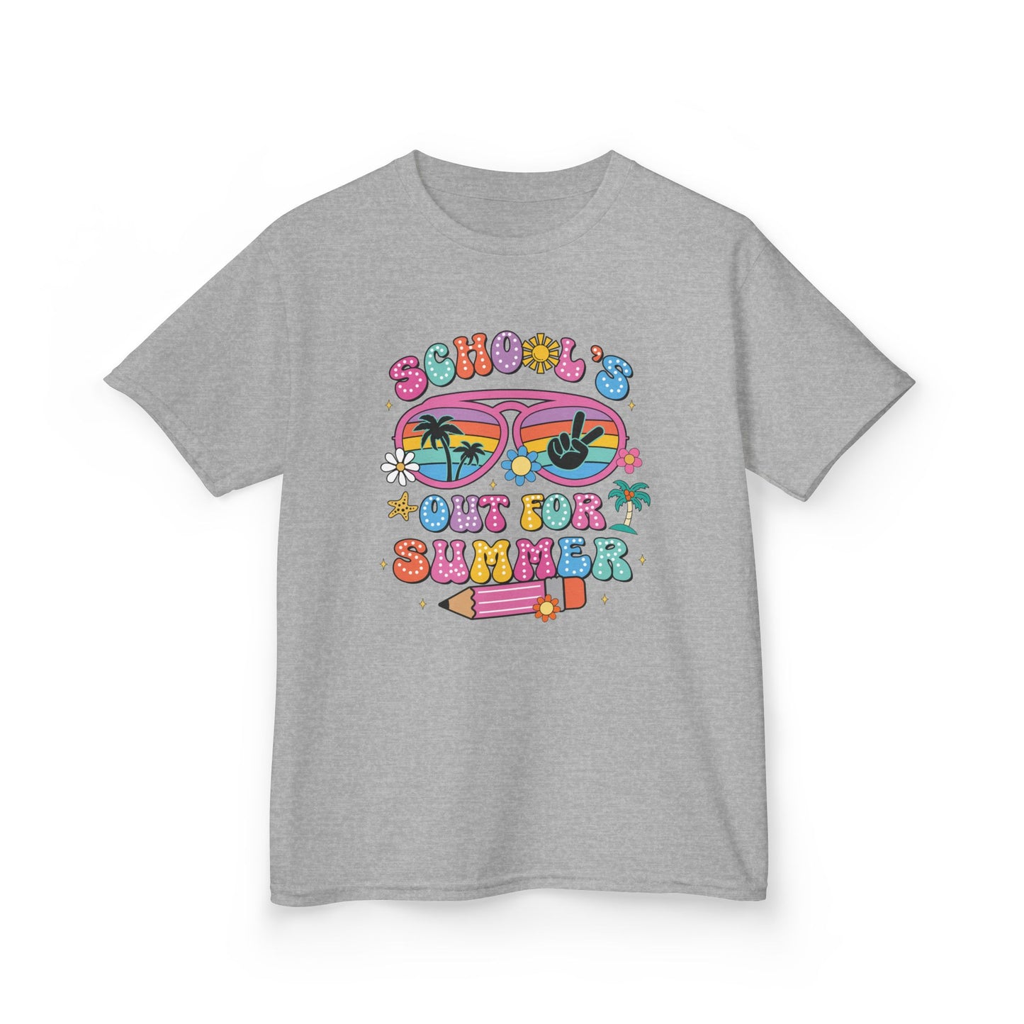 Summer Vibes Kids Tee, School's Out Shirt, Kids Summer T-Shirt, Fun Graphic Tee, Youth Casual Wear - To Be Designs