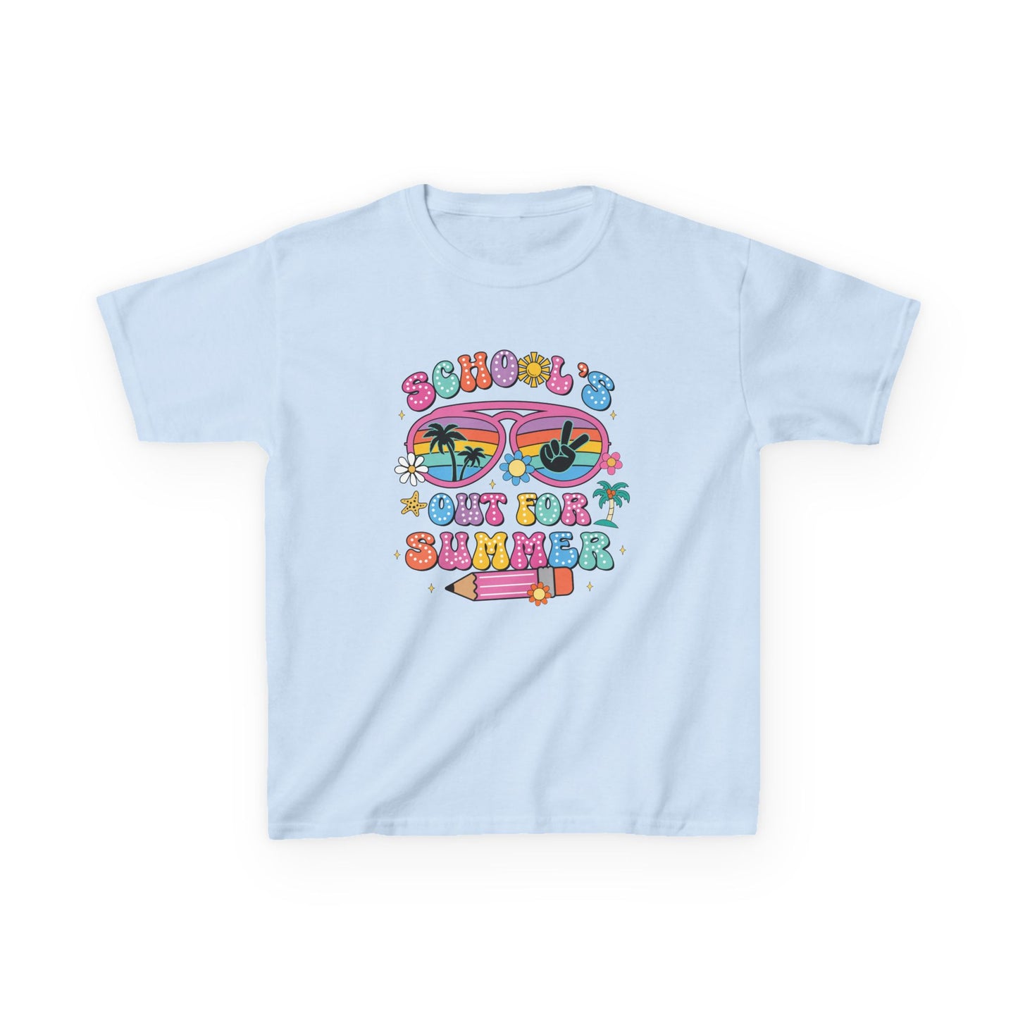 Summer Vibes Kids Tee, School's Out Shirt, Kids Summer T-Shirt, Fun Graphic Tee, Youth Casual Wear - To Be Designs