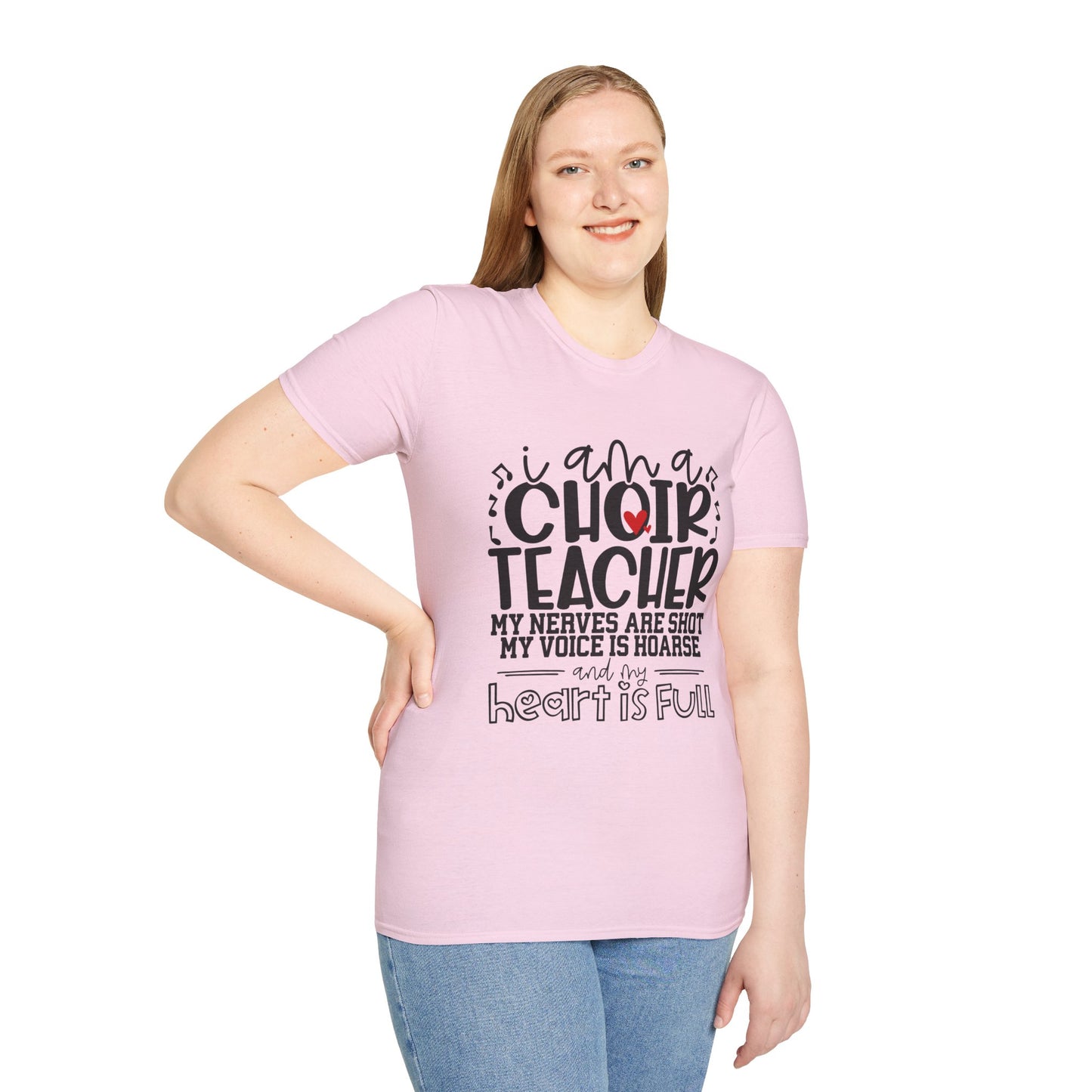 Heartfelt Choir Teacher T-Shirt, Music Educator Gift, Unisex Tee, Teacher Appreciation, Back to School, Cute and Comfy Shirt