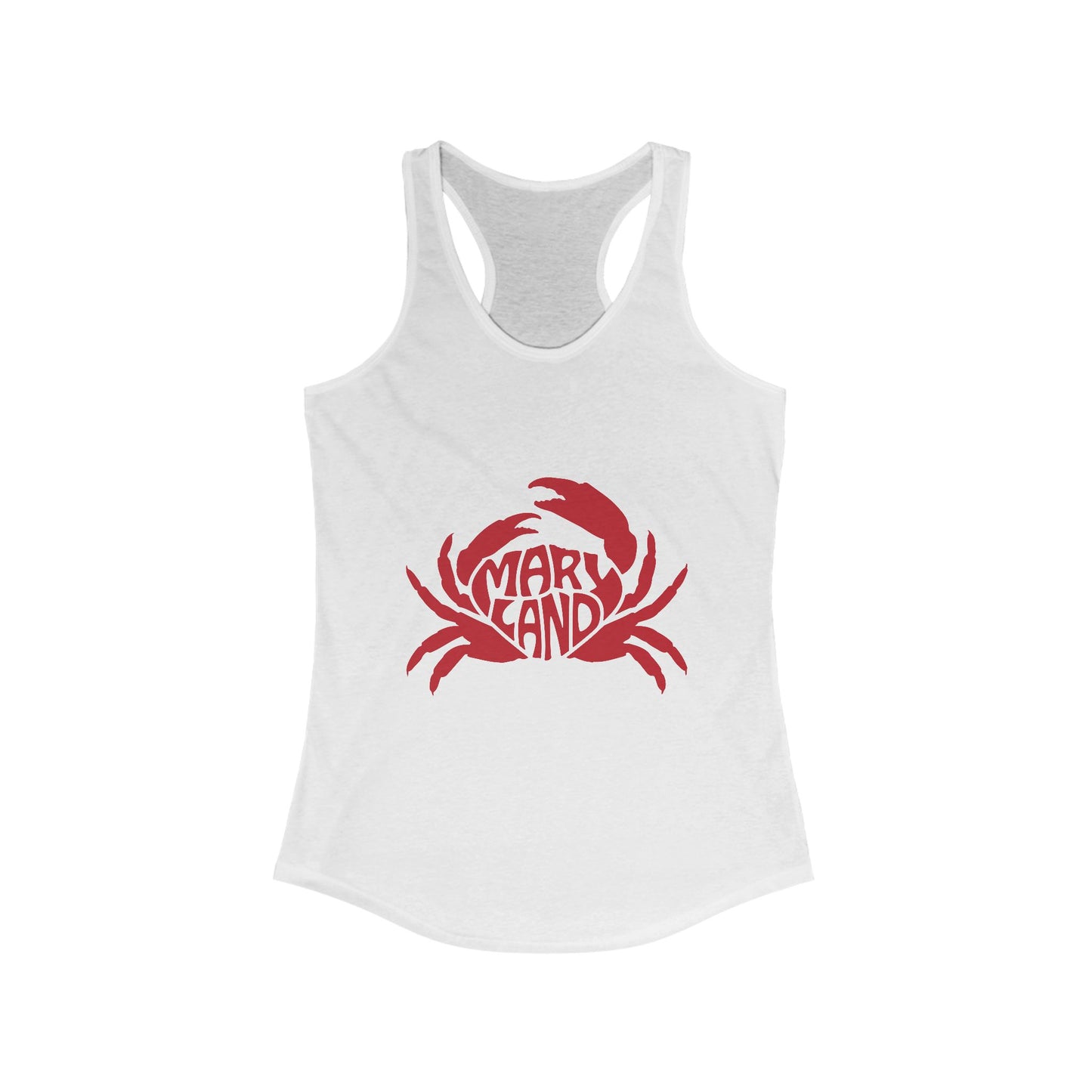 Women’s Racerback Tank Top – 'Maryland Crab' Design - To Be Designs