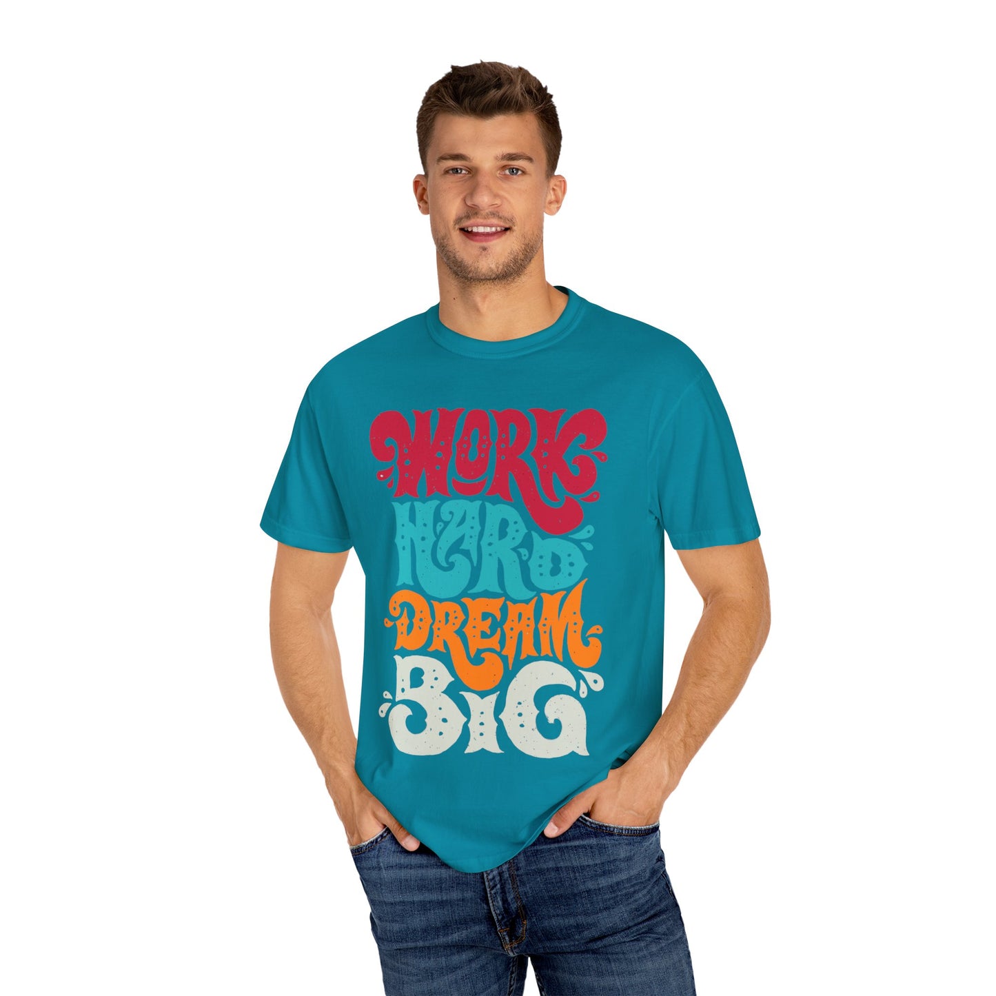 Motivational T-Shirt - "Work Hard Dream Big" - Unisex Tee, Inspirational Gift, Casual Wear, Trending Apparel, Perfect for Everyday