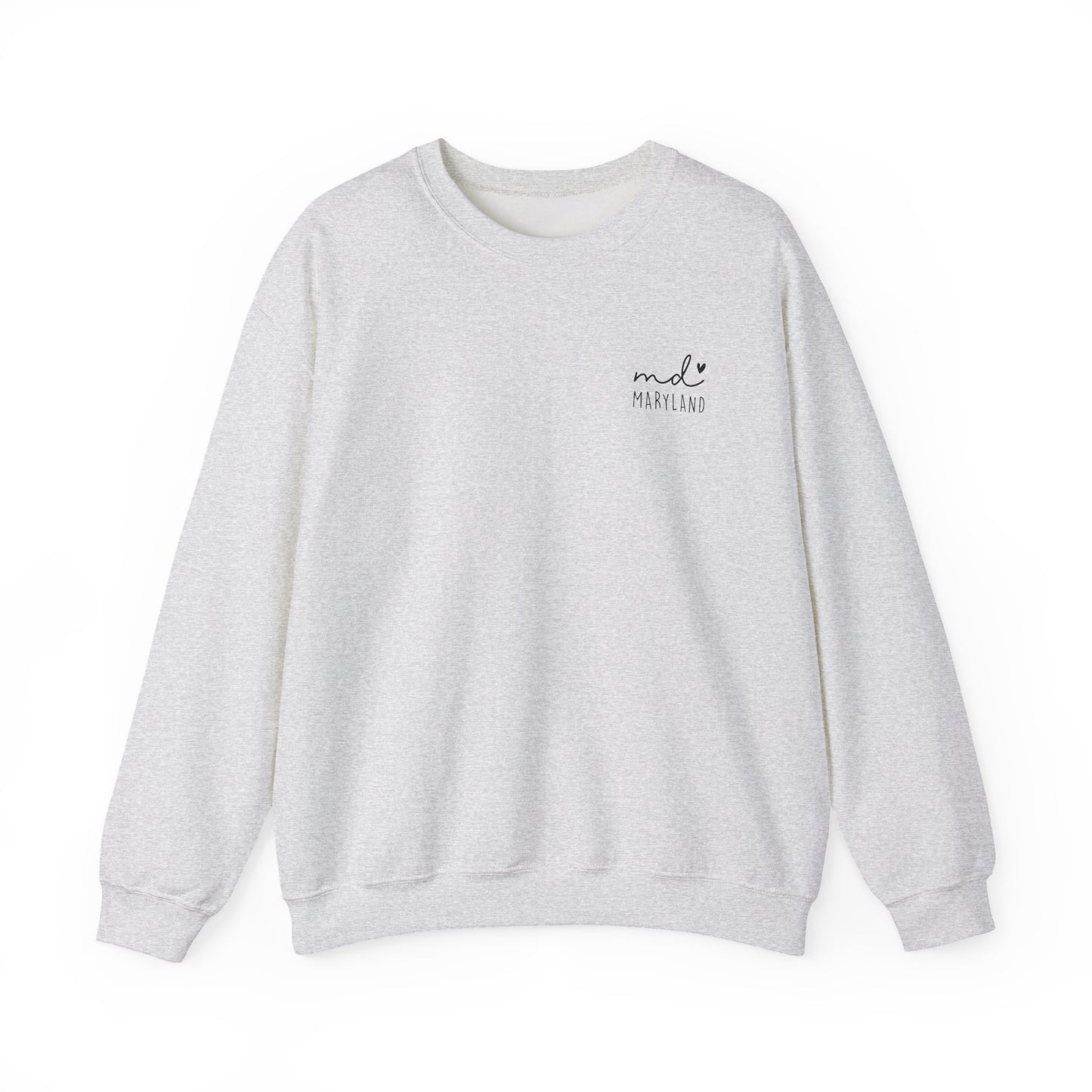 Maryland MD Cozy Unisex Crewneck Sweatshirt, Comfy Layering Piece, Perfect Gift for Friends, Relaxed Style for Every Season, Casual Sweat
