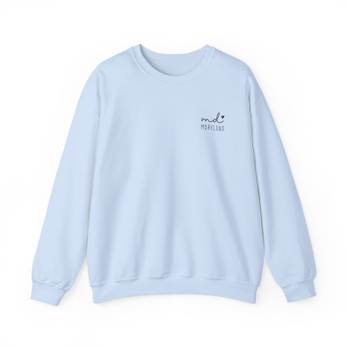 Maryland MD Cozy Unisex Crewneck Sweatshirt, Comfy Layering Piece, Perfect Gift for Friends, Relaxed Style for Every Season, Casual Sweat