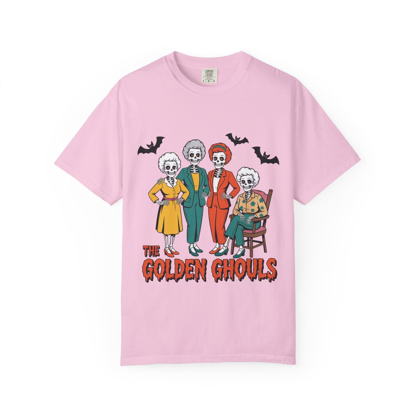 Golden Ghouls Unisex T-Shirt, Halloween Tee, Vintage Style Shirt, Gift for Fans, Retro Graphic Tee, Spooky Apparel