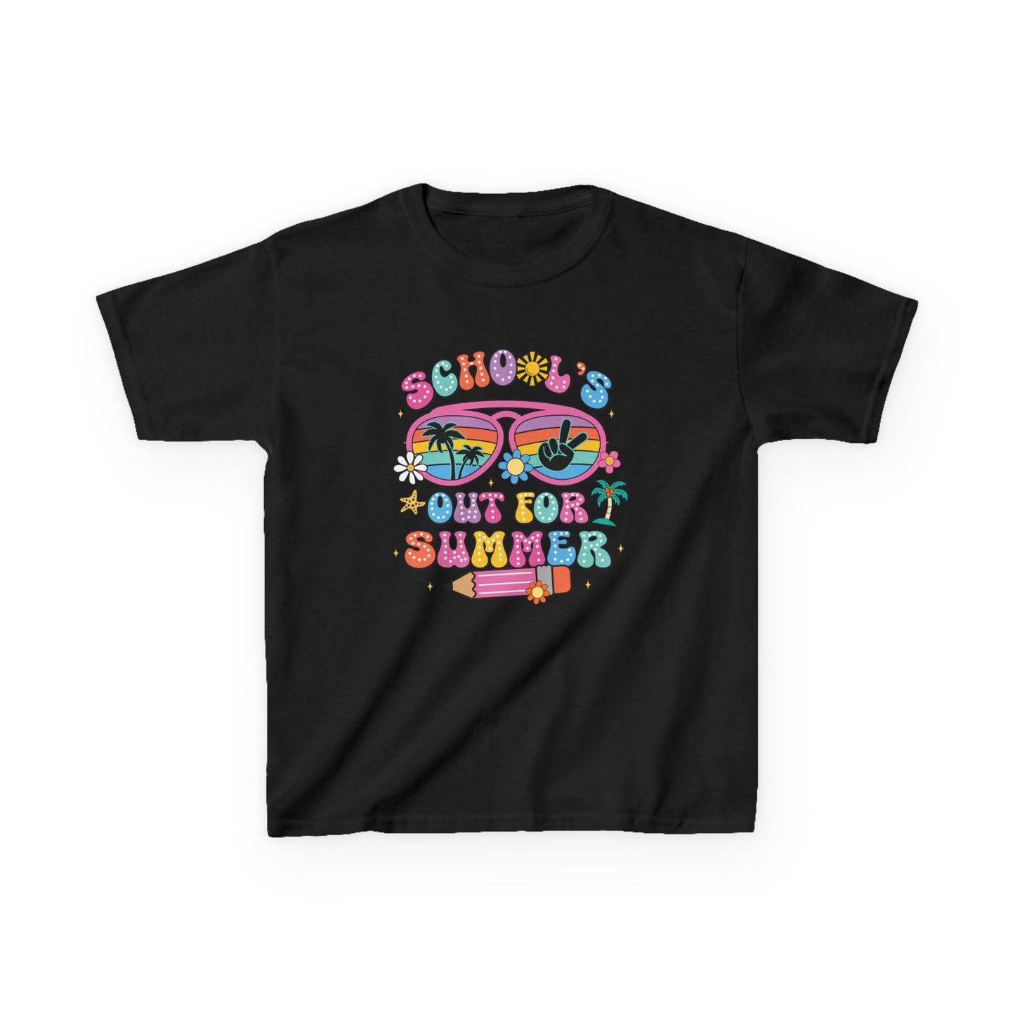 Summer Vibes Kids Tee, School's Out Shirt, Kids Summer T-Shirt, Fun Graphic Tee, Youth Casual Wear - To Be Designs