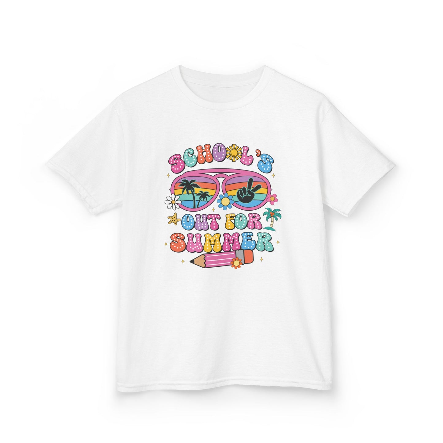 Summer Vibes Kids Tee, School's Out Shirt, Kids Summer T-Shirt, Fun Graphic Tee, Youth Casual Wear - To Be Designs