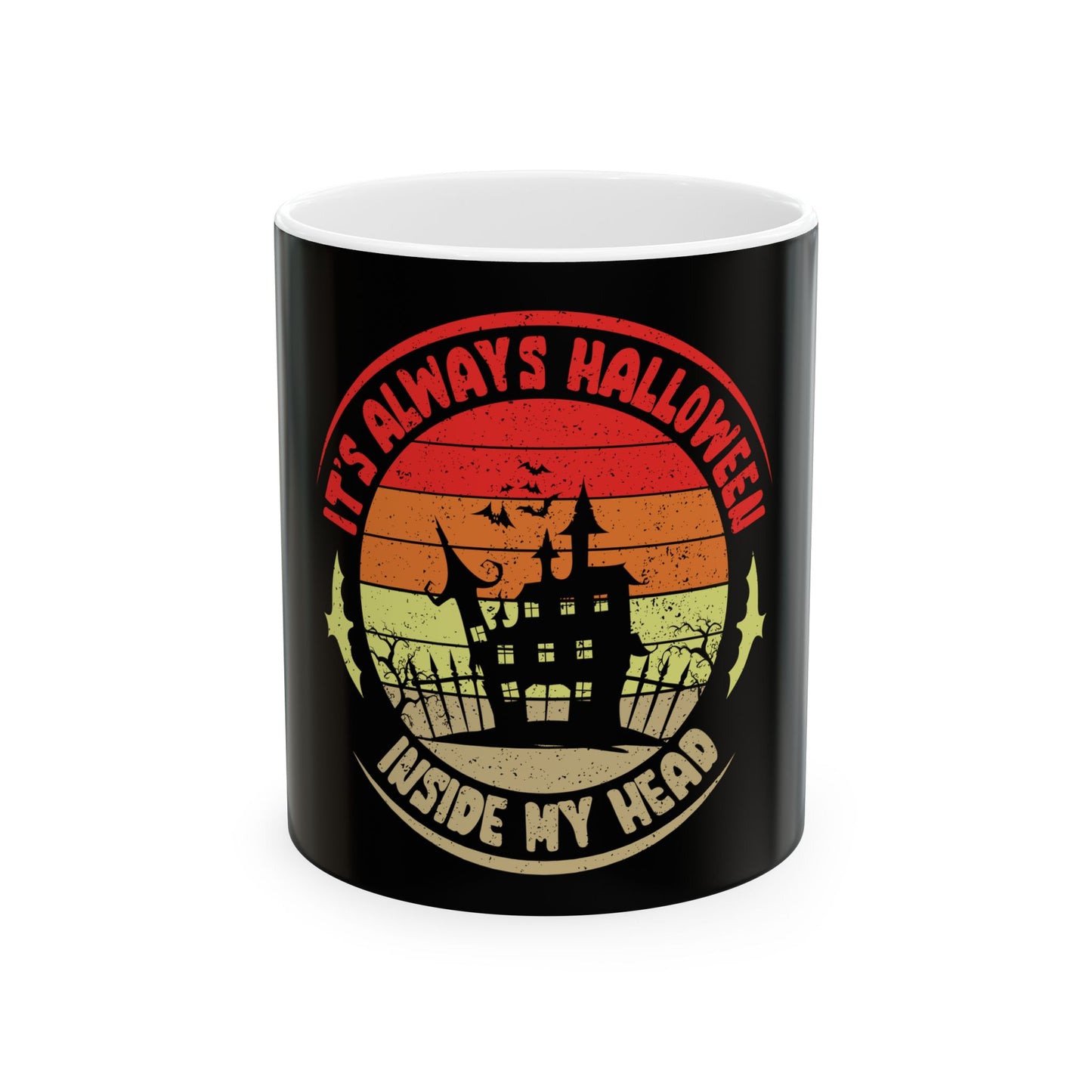 Halloween-Inspired Ceramic Mug: Perfect for October Celebrations, Spooky Decor, Gift for Goth Lovers, Coffee Mug, Tea Cup