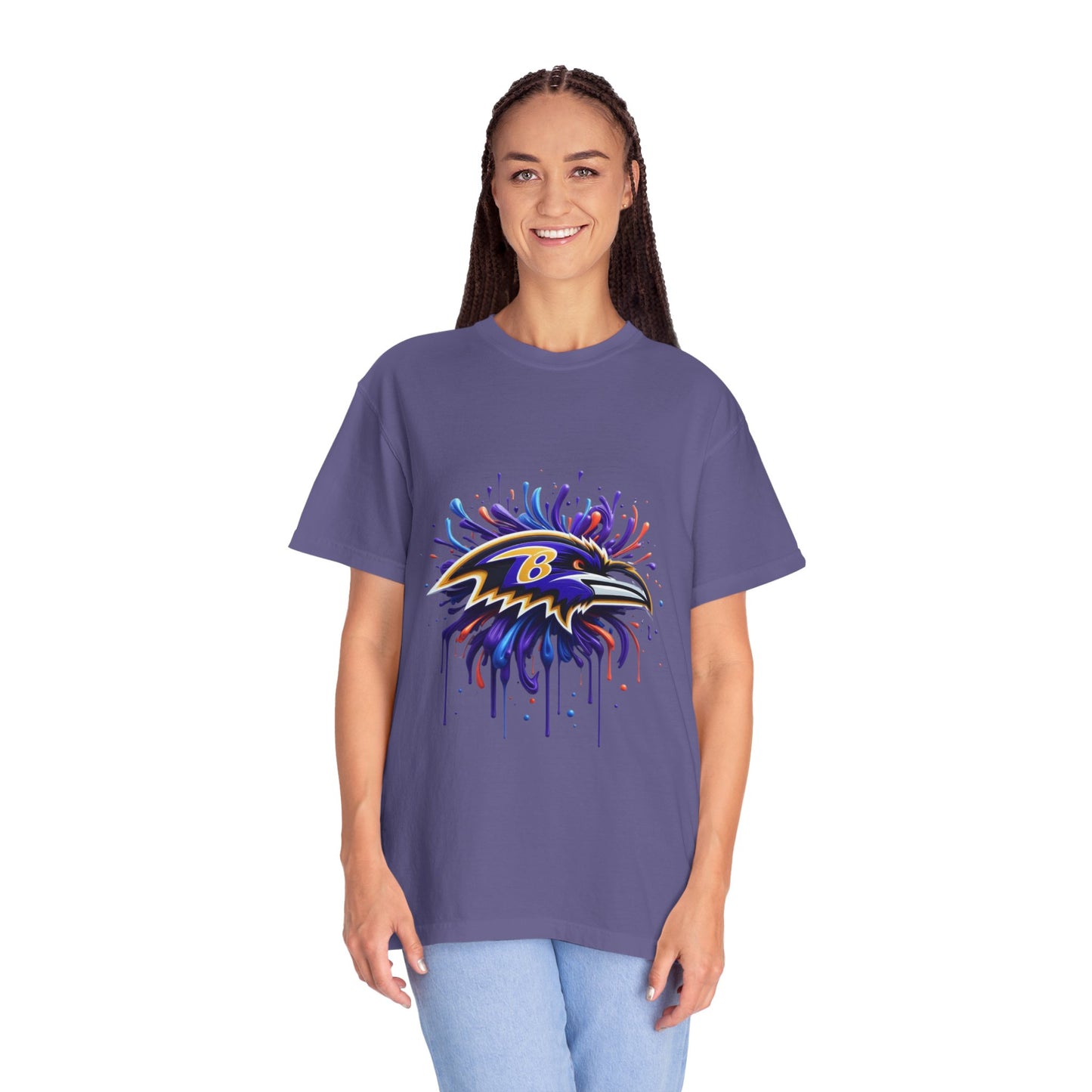 Baltimore Ravens Splatter Graphic T-Shirt, Unisex Sports Apparel, Fan Gear, Game Day Outfit, Gift for Ravens Fans