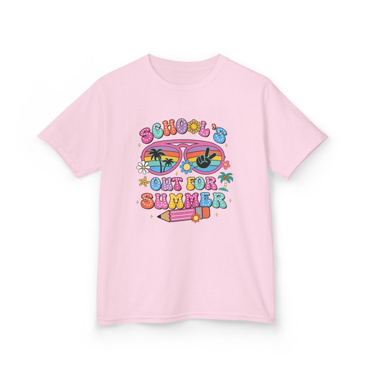 Summer Vibes Kids Tee, School's Out Shirt, Kids Summer T-Shirt, Fun Graphic Tee, Youth Casual Wear - To Be Designs