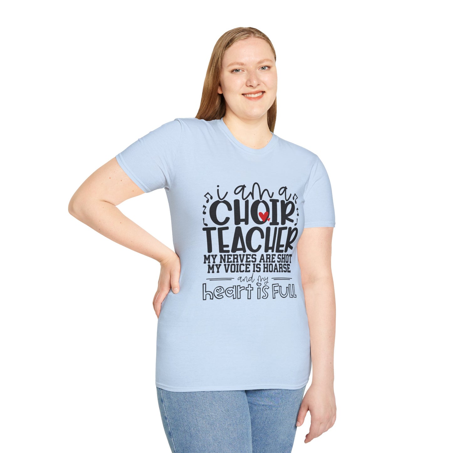 Heartfelt Choir Teacher T-Shirt, Music Educator Gift, Unisex Tee, Teacher Appreciation, Back to School, Cute and Comfy Shirt
