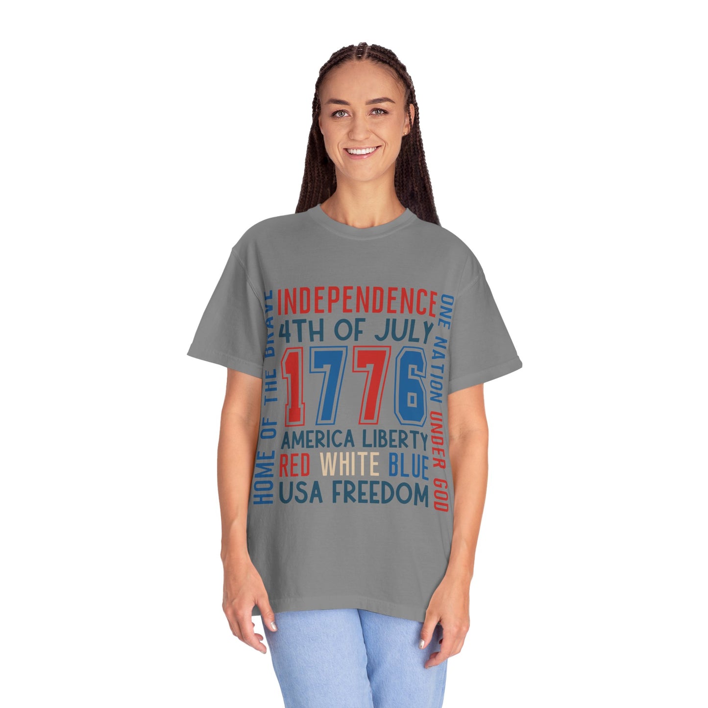 Patriotic Unisex T-Shirt - Celebrate Independence Day, Fourth of July, USA Freedom, Home of the Brave, American Pride - To Be Designs