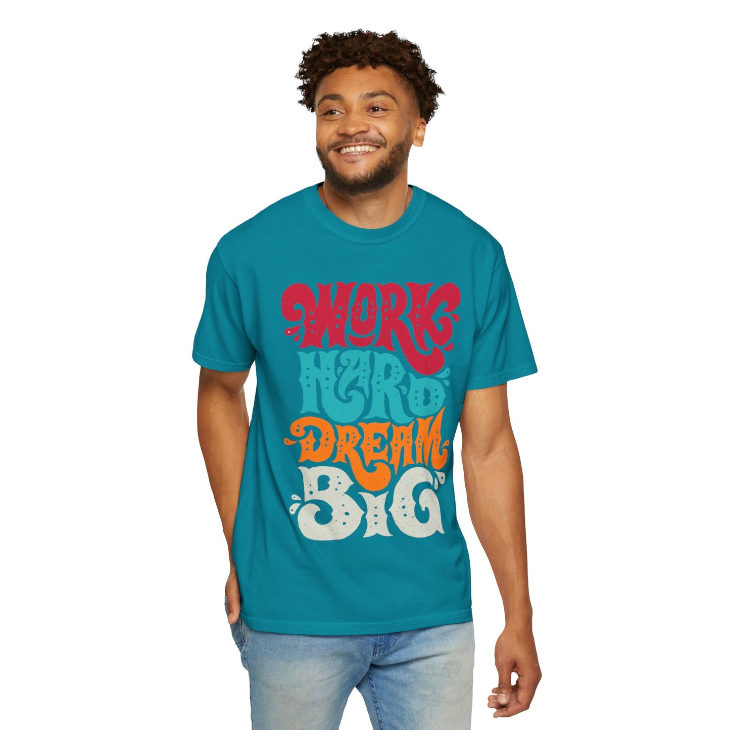 Motivational T-Shirt - "Work Hard Dream Big" - Unisex Tee, Inspirational Gift, Casual Wear, Trending Apparel, Perfect for Everyday