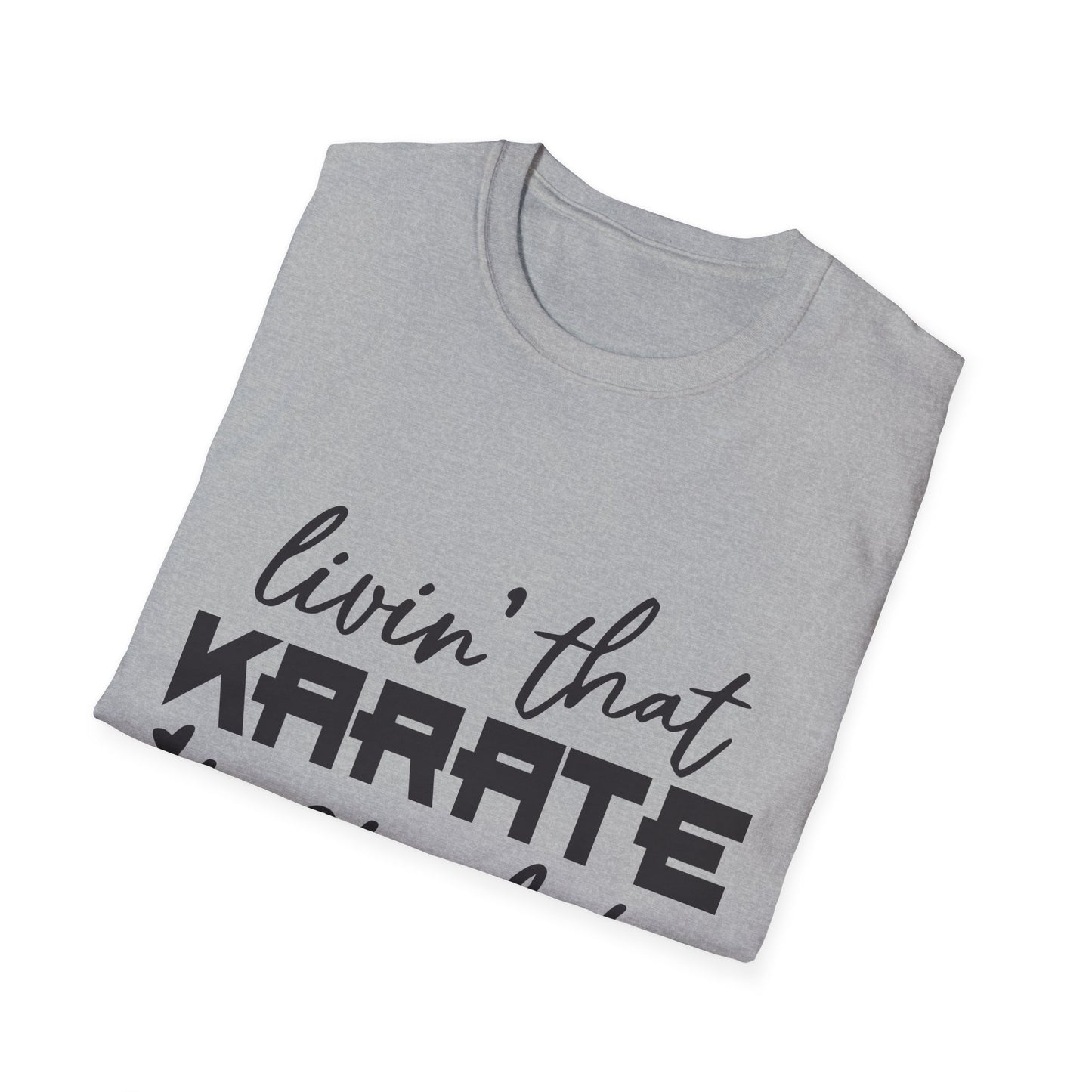 Karate Mom Life T-Shirt, Unisex Softstyle Tee, Gift for Karate Moms, Fun Sportswear for Events, Martial Arts Apparel - To Be Designs
