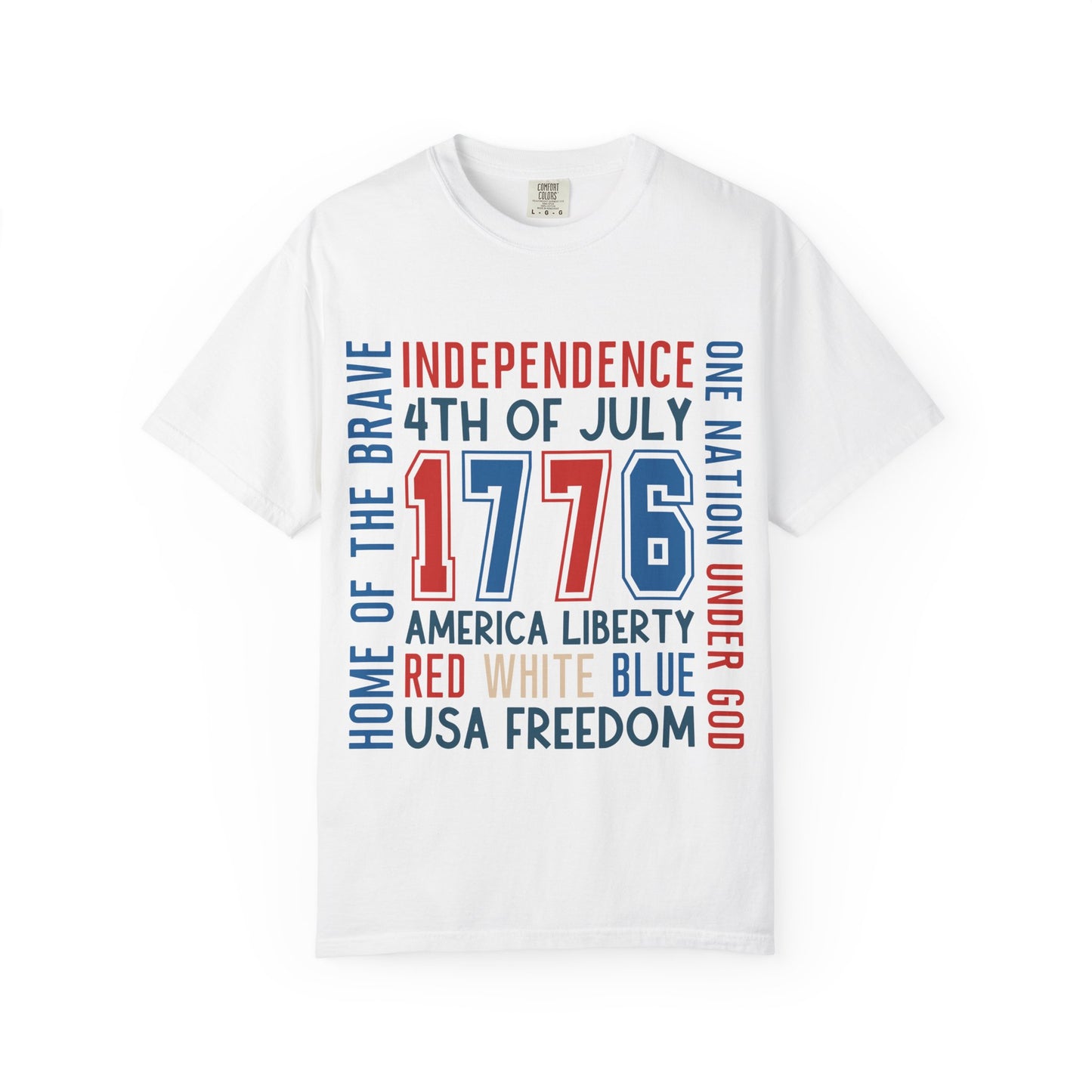 Patriotic Unisex T-Shirt - Celebrate Independence Day, Fourth of July, USA Freedom, Home of the Brave, American Pride - To Be Designs