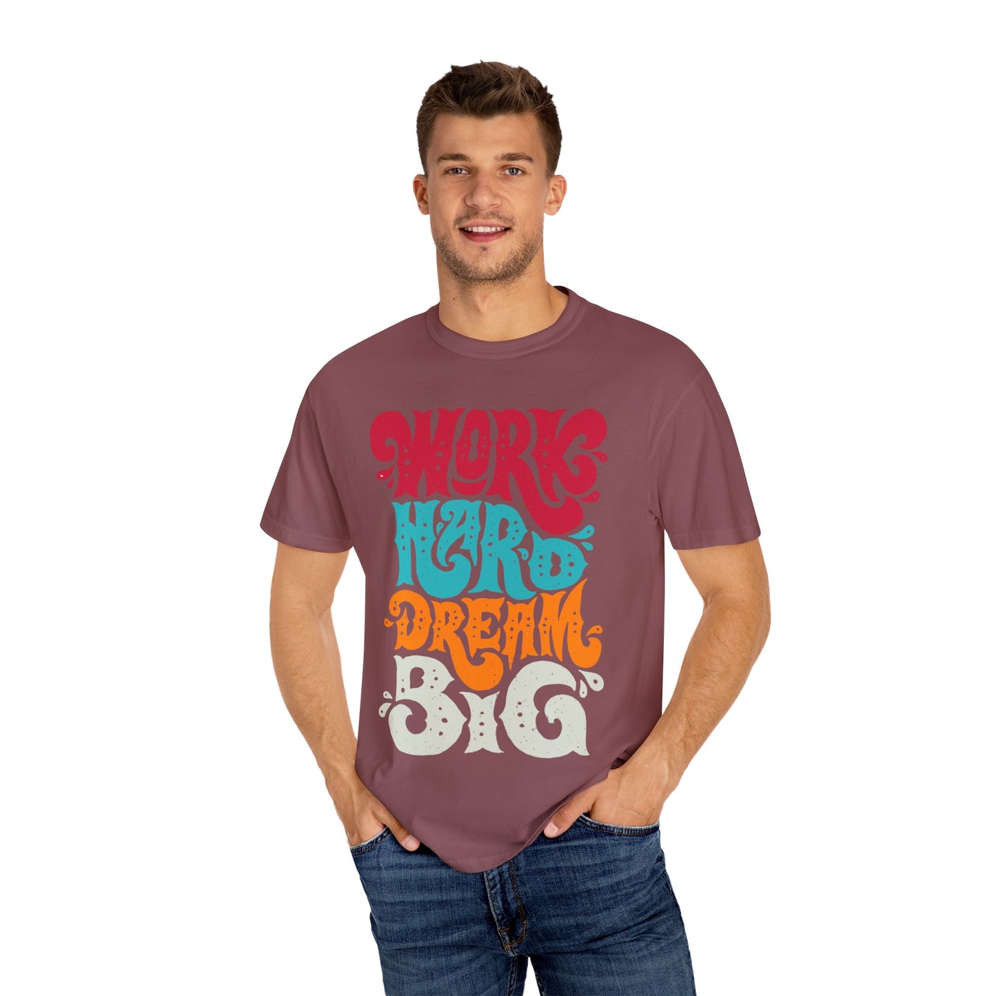 Motivational T-Shirt - "Work Hard Dream Big" - Unisex Tee, Inspirational Gift, Casual Wear, Trending Apparel, Perfect for Everyday