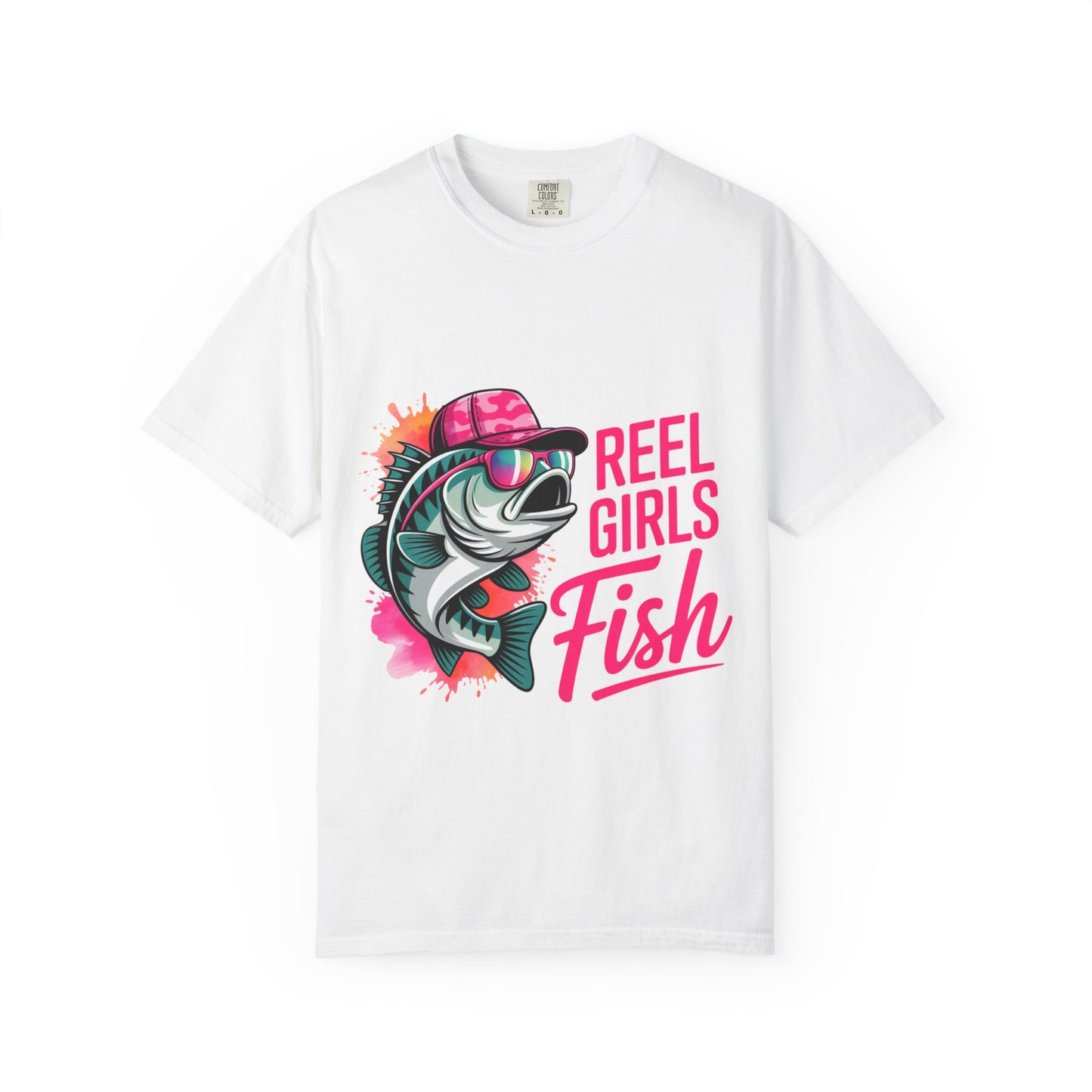 Reel Girls Fish Graphic T-Shirt, Fishing Gift for Women, Fisherwoman Tee, Summer Outfit, Fishing Lovers, Outdoor Adventure Apparel