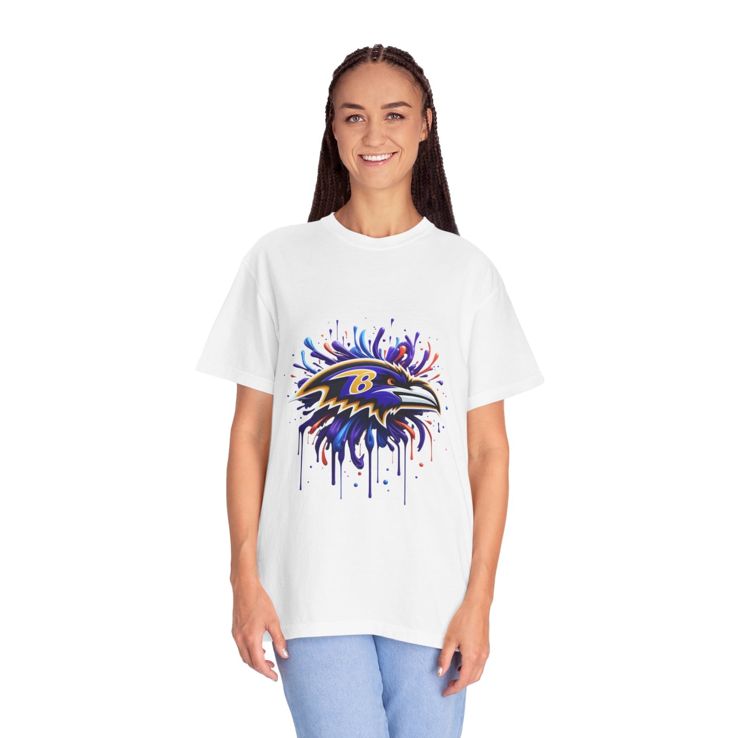 Baltimore Ravens Splatter Graphic T-Shirt, Unisex Sports Apparel, Fan Gear, Game Day Outfit, Gift for Ravens Fans