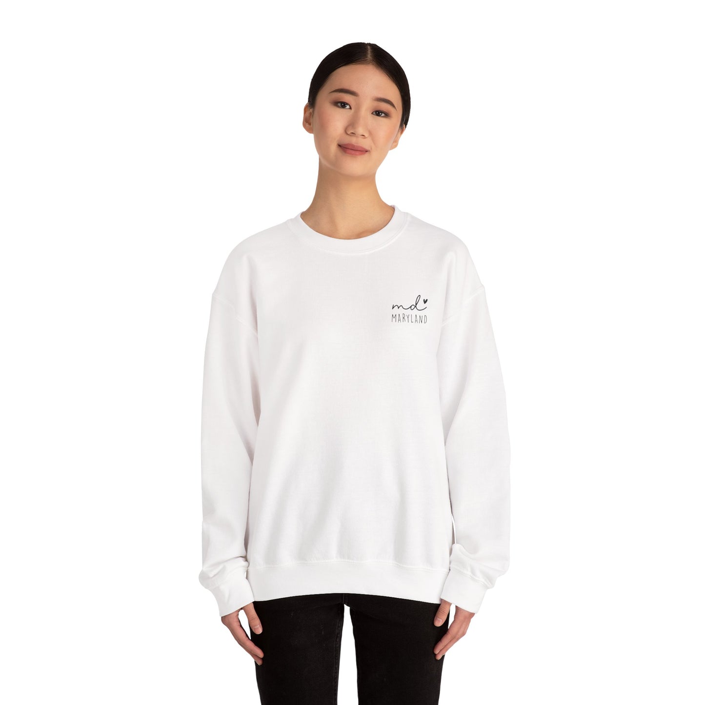 Maryland MD Cozy Unisex Crewneck Sweatshirt, Comfy Layering Piece, Perfect Gift for Friends, Relaxed Style for Every Season, Casual Sweat