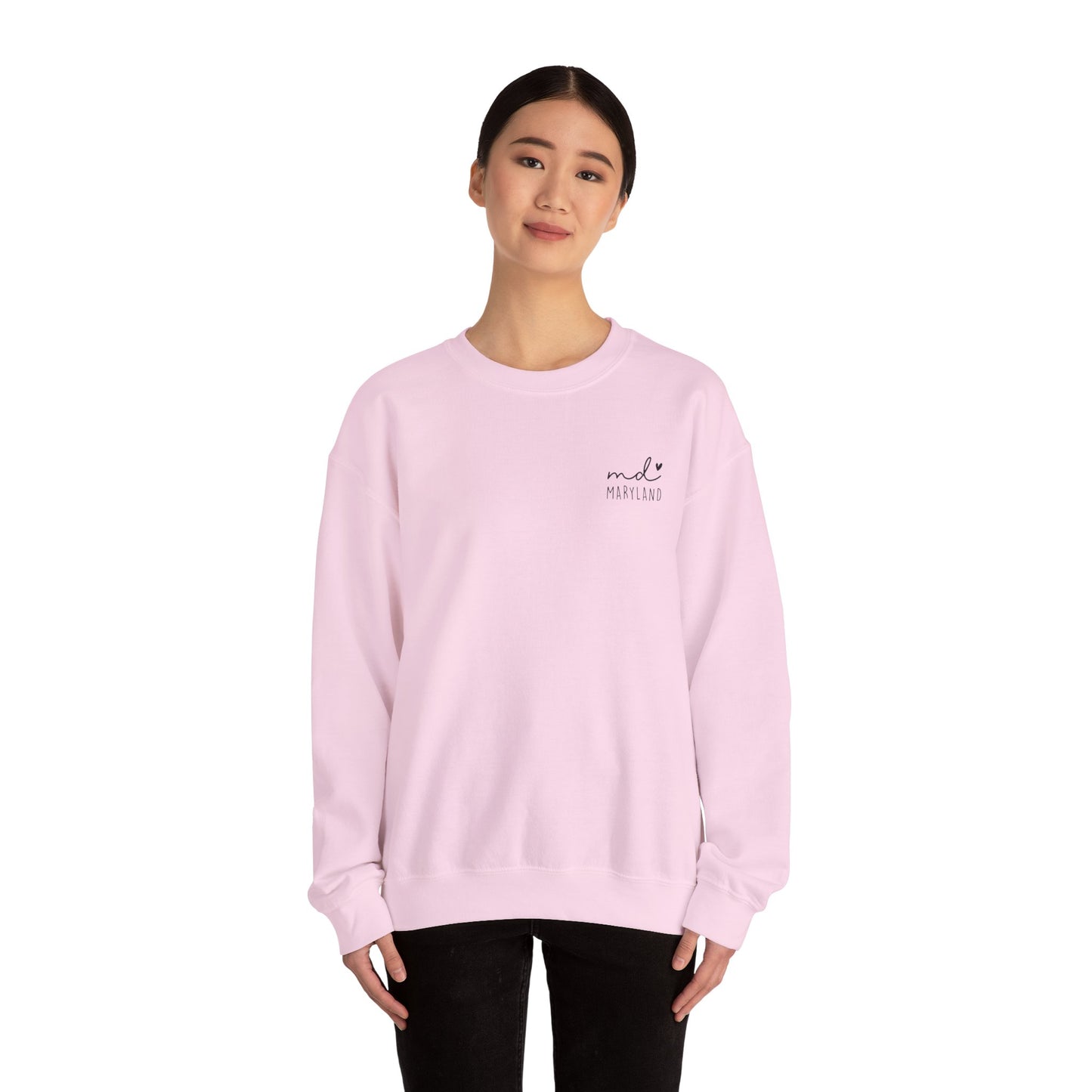 Maryland MD Cozy Unisex Crewneck Sweatshirt, Comfy Layering Piece, Perfect Gift for Friends, Relaxed Style for Every Season, Casual Sweat