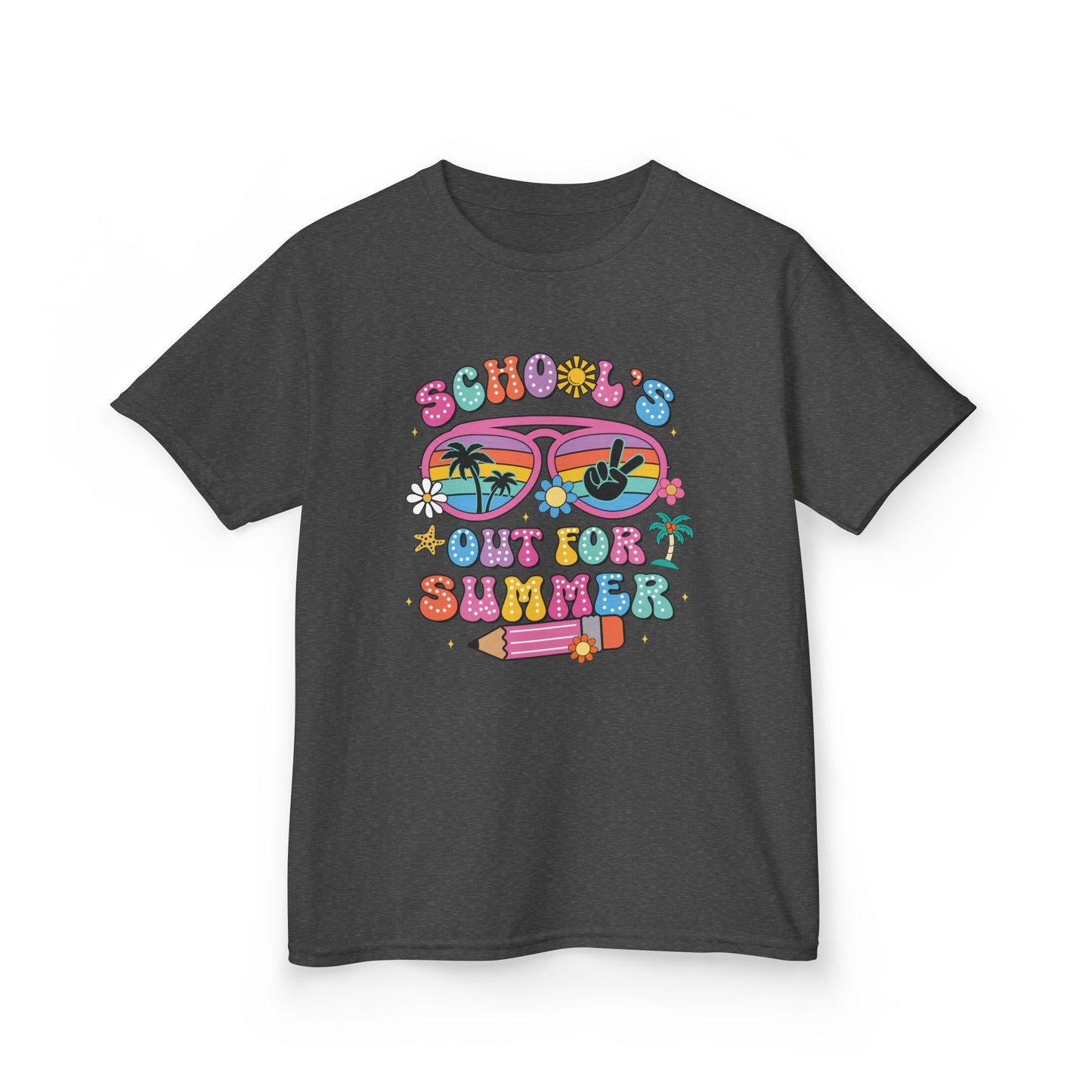 Summer Vibes Kids Tee, School's Out Shirt, Kids Summer T-Shirt, Fun Graphic Tee, Youth Casual Wear - To Be Designs