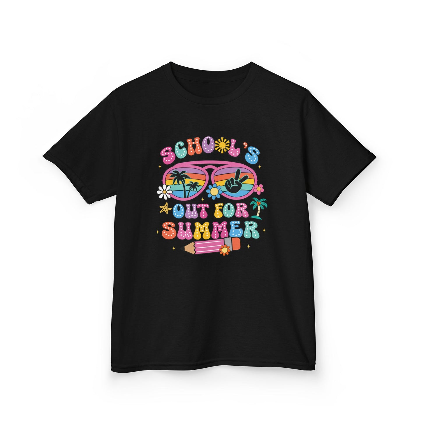 Summer Vibes Kids Tee, School's Out Shirt, Kids Summer T-Shirt, Fun Graphic Tee, Youth Casual Wear - To Be Designs