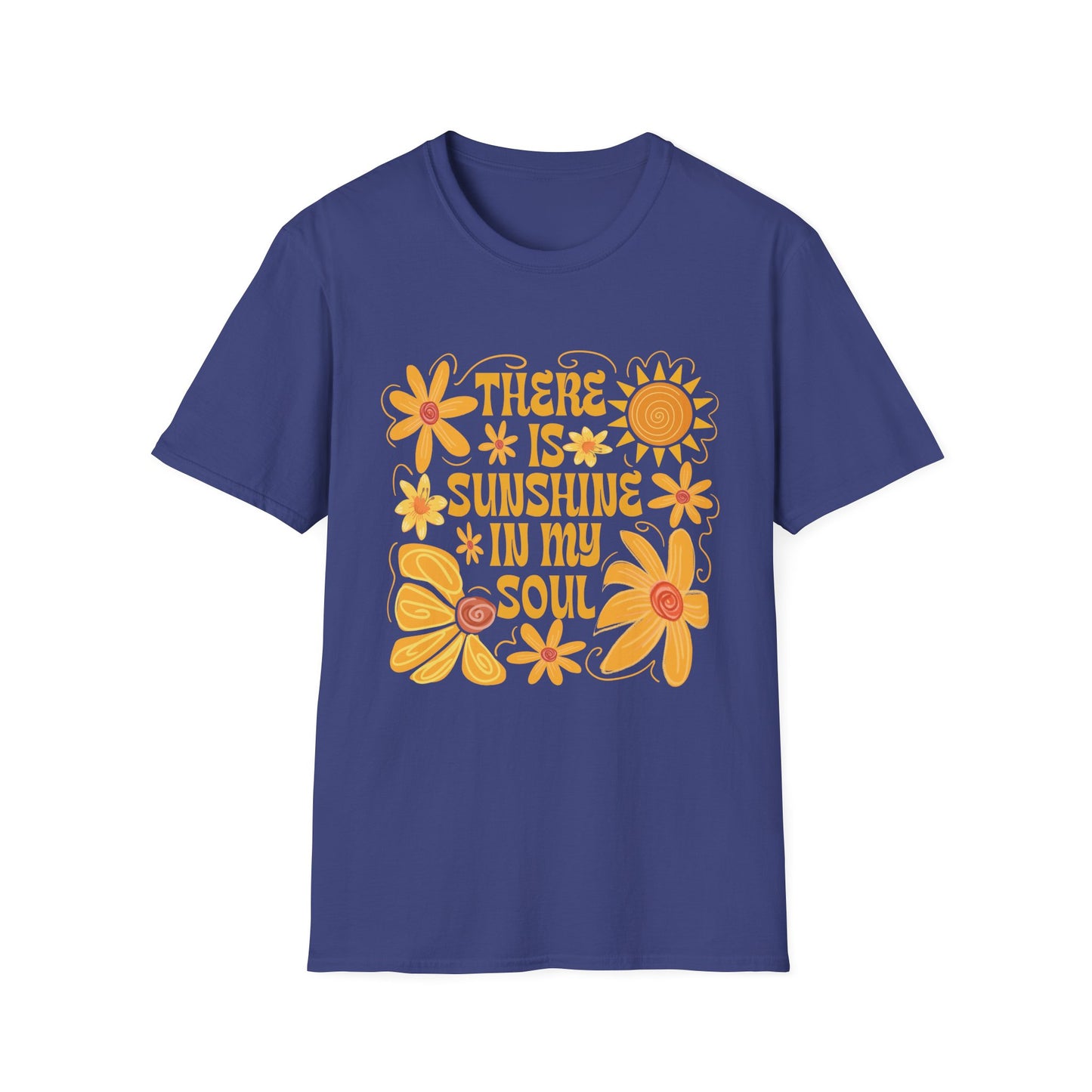 Sunshine in My Soul T-Shirt, Bright Floral Tee, Inspirational Shirt, Gift for Friend, Summer Outfit, Casual Wear - To Be Designs