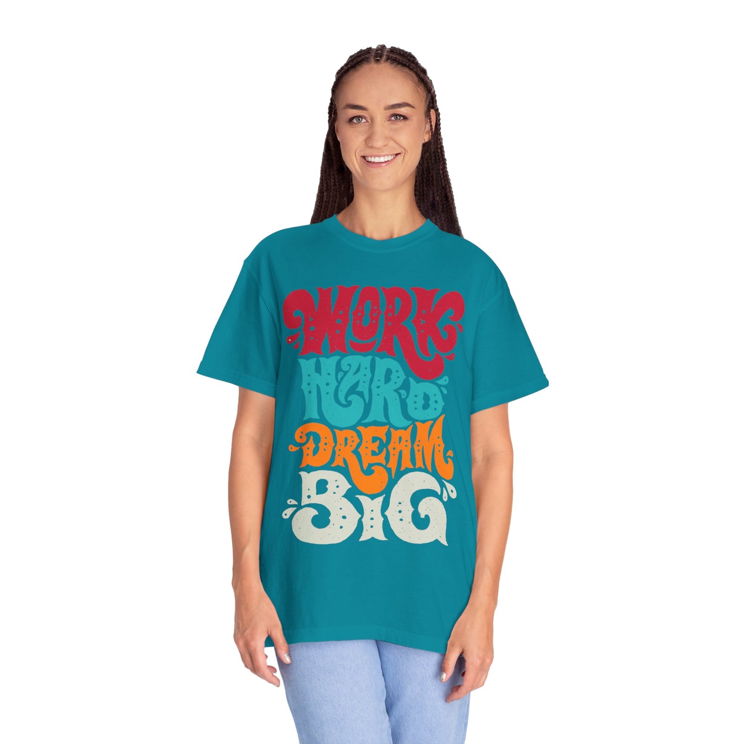 Motivational T-Shirt - "Work Hard Dream Big" - Unisex Tee, Inspirational Gift, Casual Wear, Trending Apparel, Perfect for Everyday