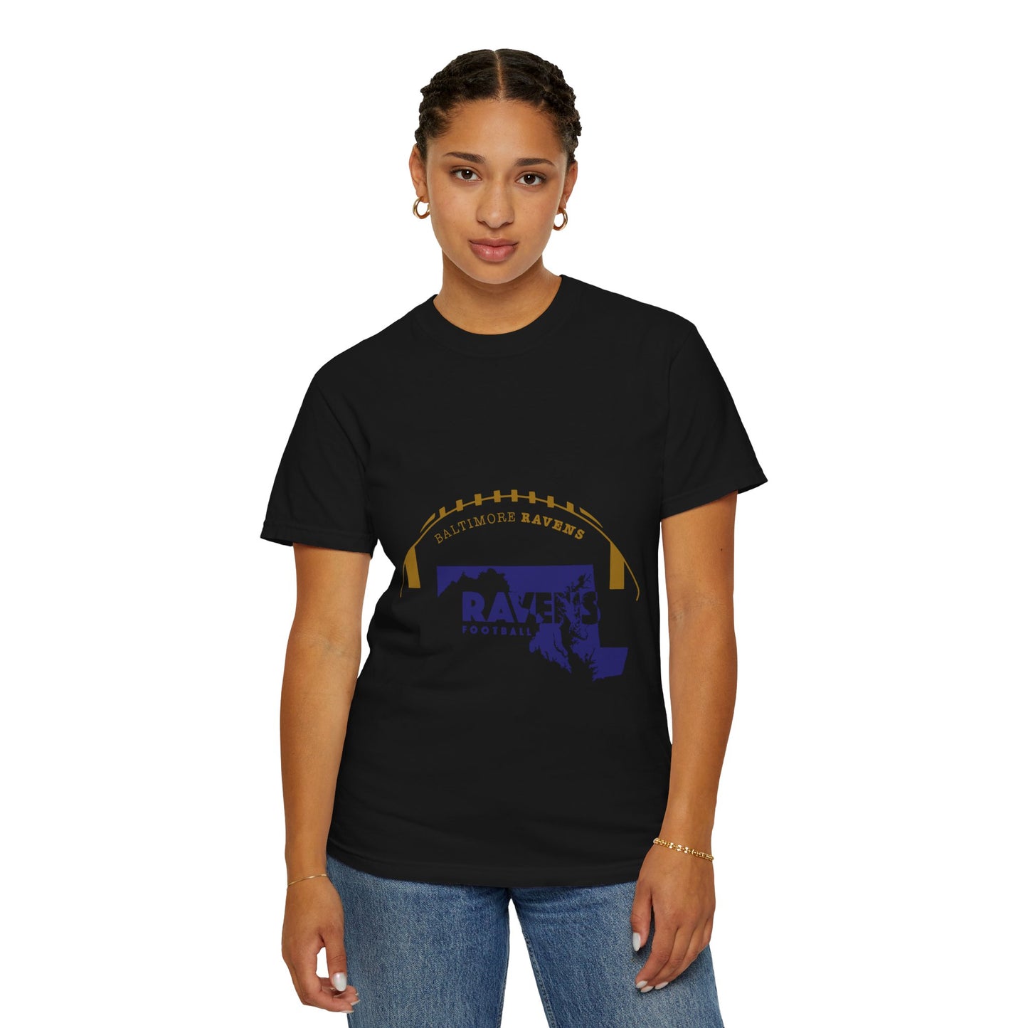 Baltimore Ravens Garment-Dyed T-Shirt - Unisex Football Fan Tee, Casual Wear, Game Day Apparel, Sports Merchandise, Birthday Gift