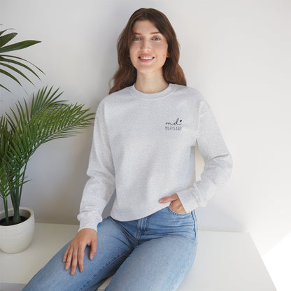 Maryland MD Cozy Unisex Crewneck Sweatshirt, Comfy Layering Piece, Perfect Gift for Friends, Relaxed Style for Every Season, Casual Sweat