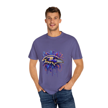 Baltimore Ravens Splatter Graphic T-Shirt, Unisex Sports Apparel, Fan Gear, Game Day Outfit, Gift for Ravens Fans