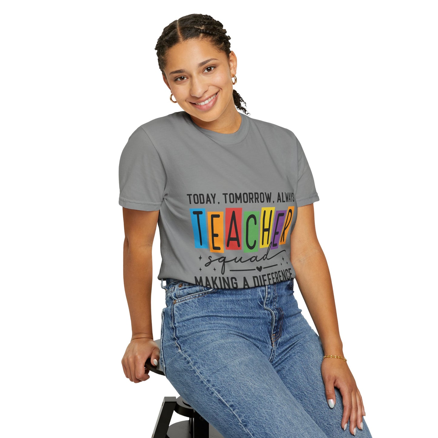 Colorful Teacher T-Shirt | Teacher Squad | Gift for Educators, School Spirit Tee, Classroom Apparel, Inspirational Teacher Gift