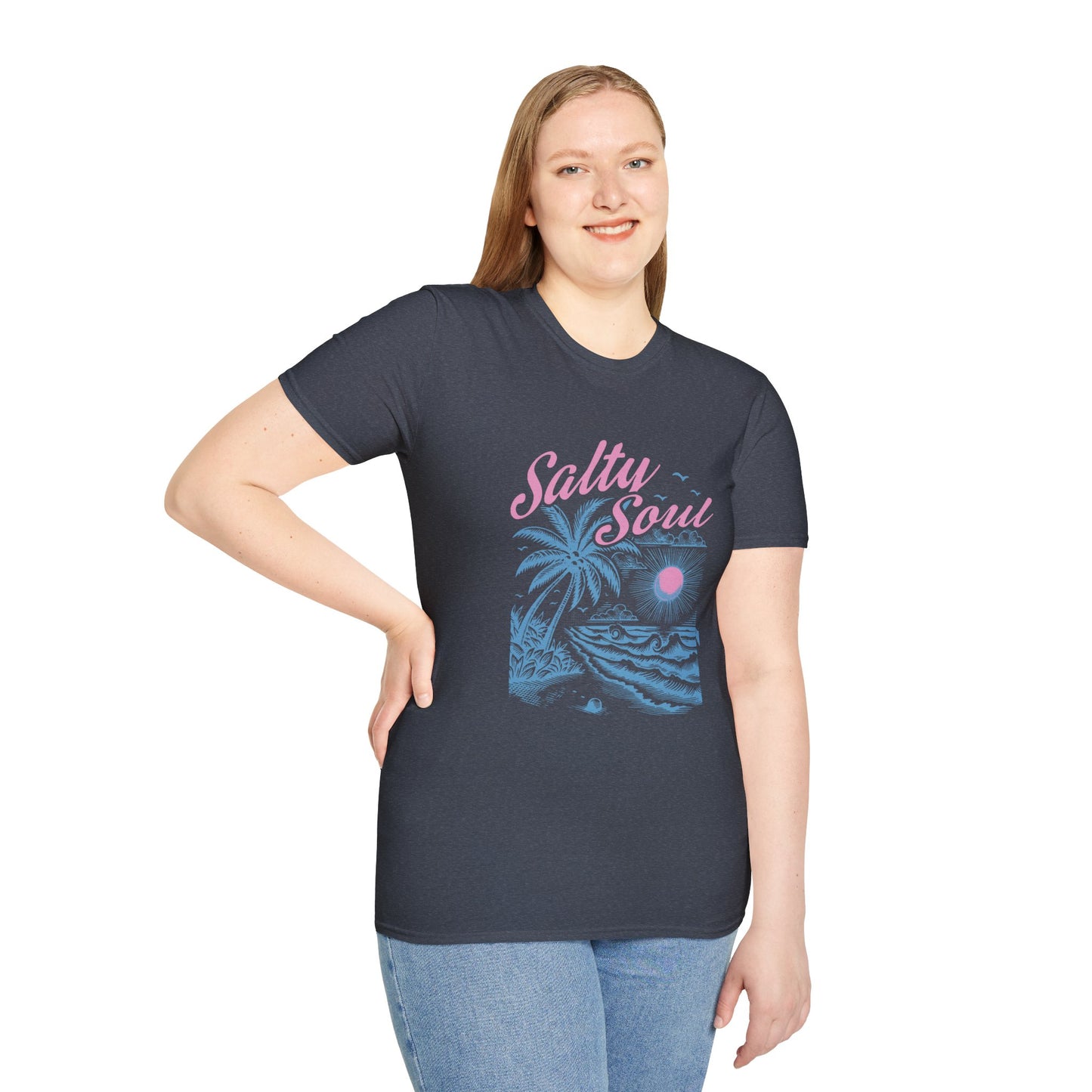 Salty Soul T-Shirt, Beach Vibes Tee, Unisex Summer Shirt, Gift for Coastal Lovers, Casual Everyday Wear