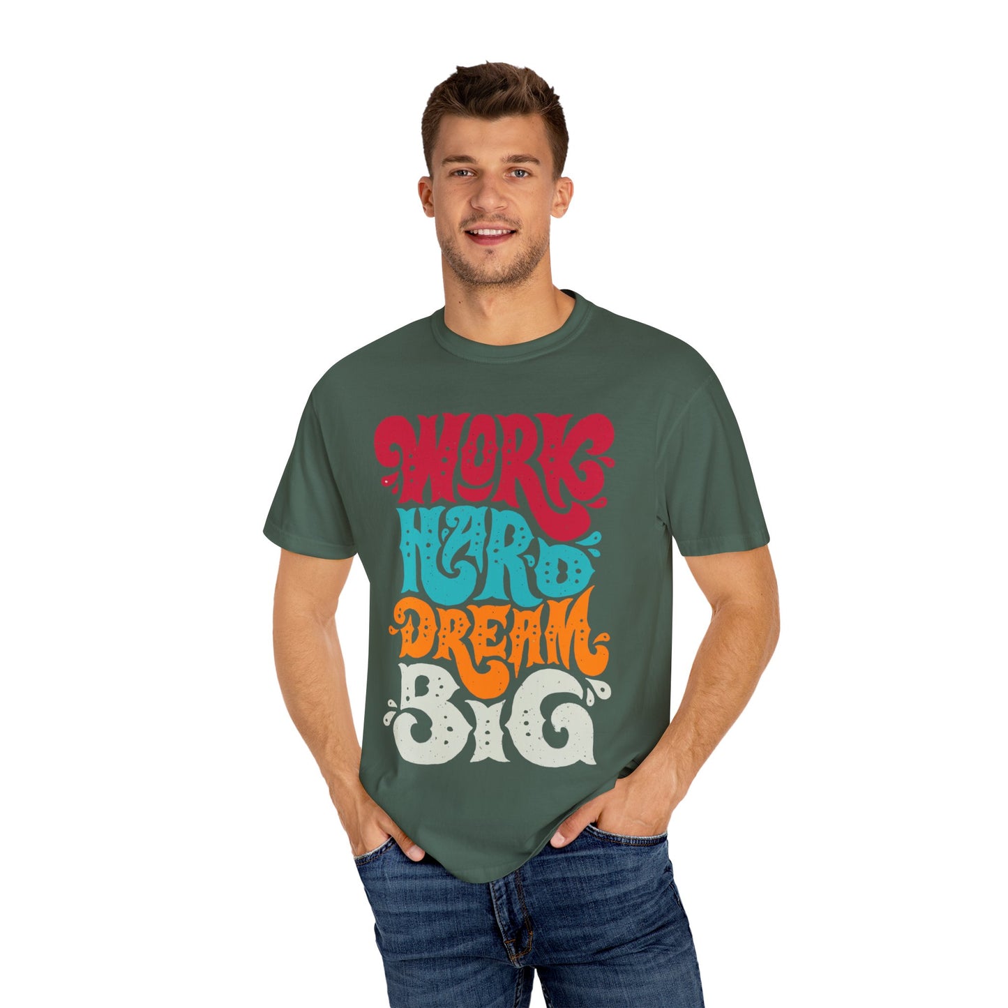 Motivational T-Shirt - "Work Hard Dream Big" - Unisex Tee, Inspirational Gift, Casual Wear, Trending Apparel, Perfect for Everyday
