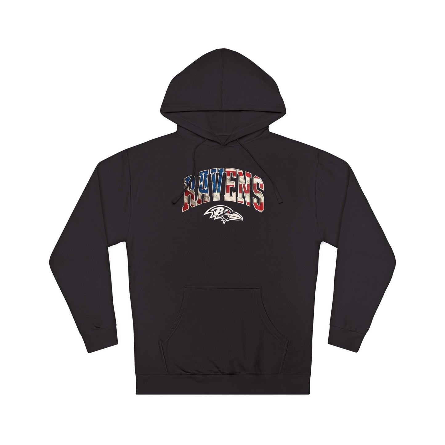 Patriotic Ravens Sweatshirt - Casual Comfort for Game Day & Celebrations, Fall Fashion, Gifts for Fans, Cozy Hoodie