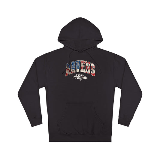 Patriotic Ravens Sweatshirt - Casual Comfort for Game Day & Celebrations, Fall Fashion, Gifts for Fans, Cozy Hoodie
