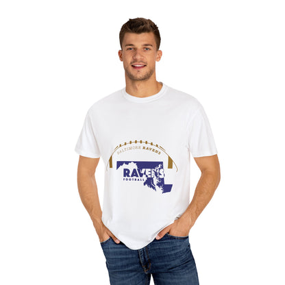 Baltimore Ravens Garment-Dyed T-Shirt - Unisex Football Fan Tee, Casual Wear, Game Day Apparel, Sports Merchandise, Birthday Gift