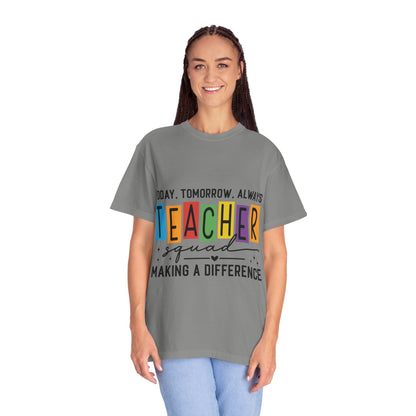 Colorful Teacher T-Shirt | Teacher Squad | Gift for Educators, School Spirit Tee, Classroom Apparel, Inspirational Teacher Gift