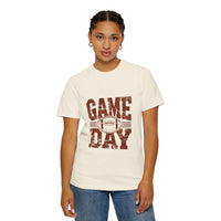 Game Day Unisex Garment-Dyed T-shirt, Football Tee, Sports Apparel, Gift for Him, Casual Wear, Tailgate Outfit, Game Night Shirt