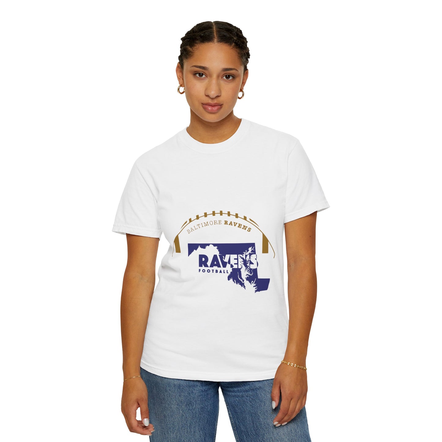 Baltimore Ravens Garment-Dyed T-Shirt - Unisex Football Fan Tee, Casual Wear, Game Day Apparel, Sports Merchandise, Birthday Gift