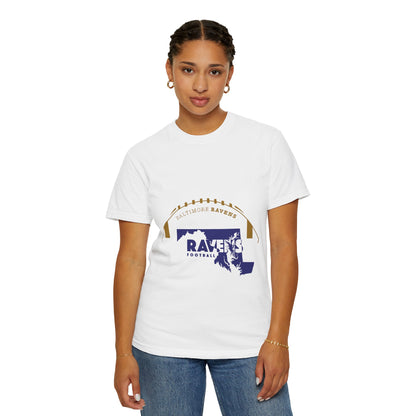 Baltimore Ravens Garment-Dyed T-Shirt - Unisex Football Fan Tee, Casual Wear, Game Day Apparel, Sports Merchandise, Birthday Gift