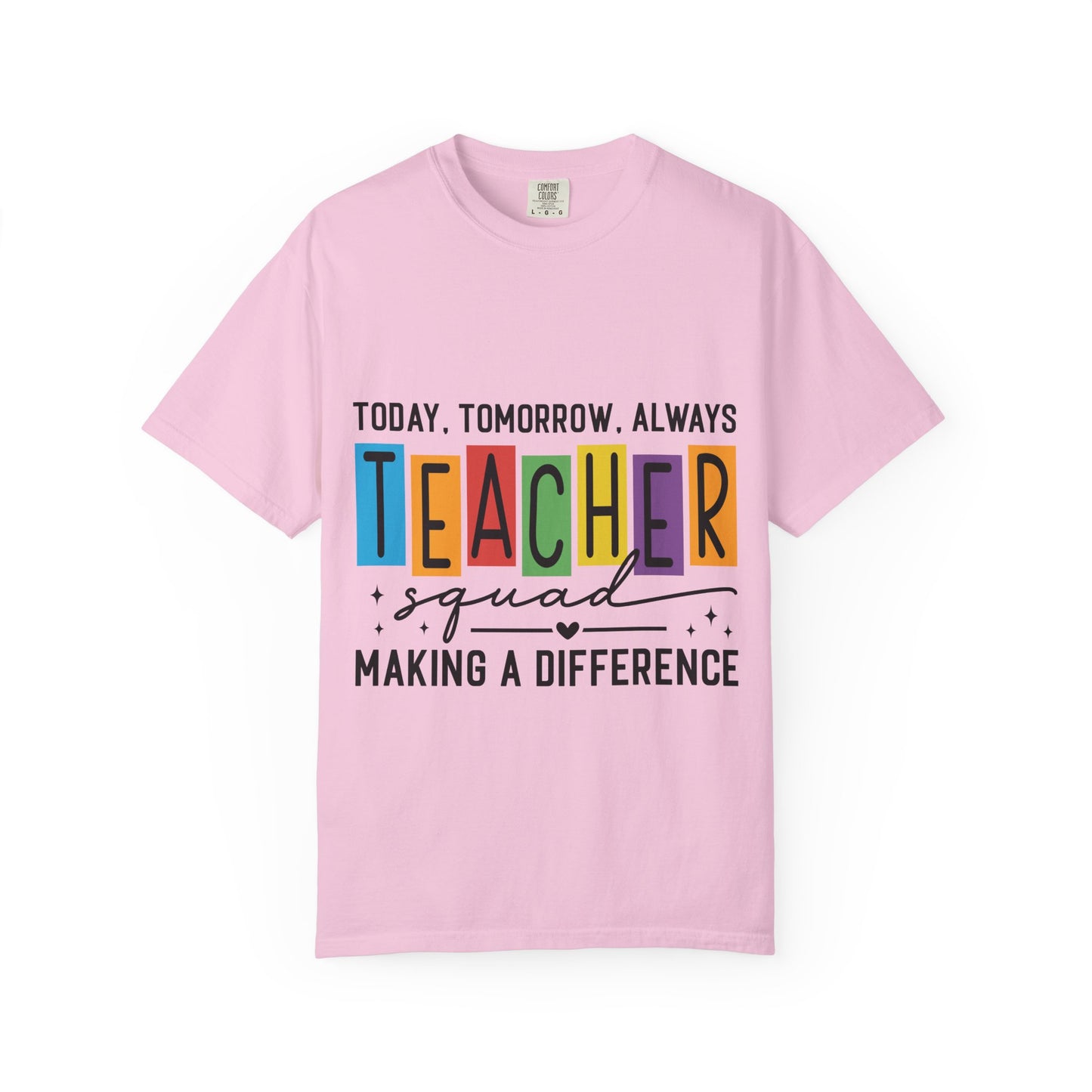 Colorful Teacher T-Shirt | Teacher Squad | Gift for Educators, School Spirit Tee, Classroom Apparel, Inspirational Teacher Gift
