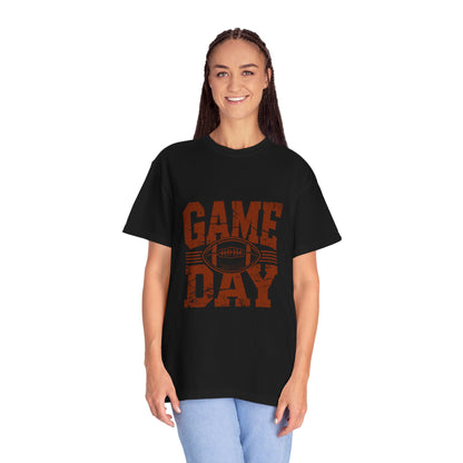 Game Day Unisex Garment-Dyed T-shirt, Football Tee, Sports Apparel, Gift for Him, Casual Wear, Tailgate Outfit, Game Night Shirt