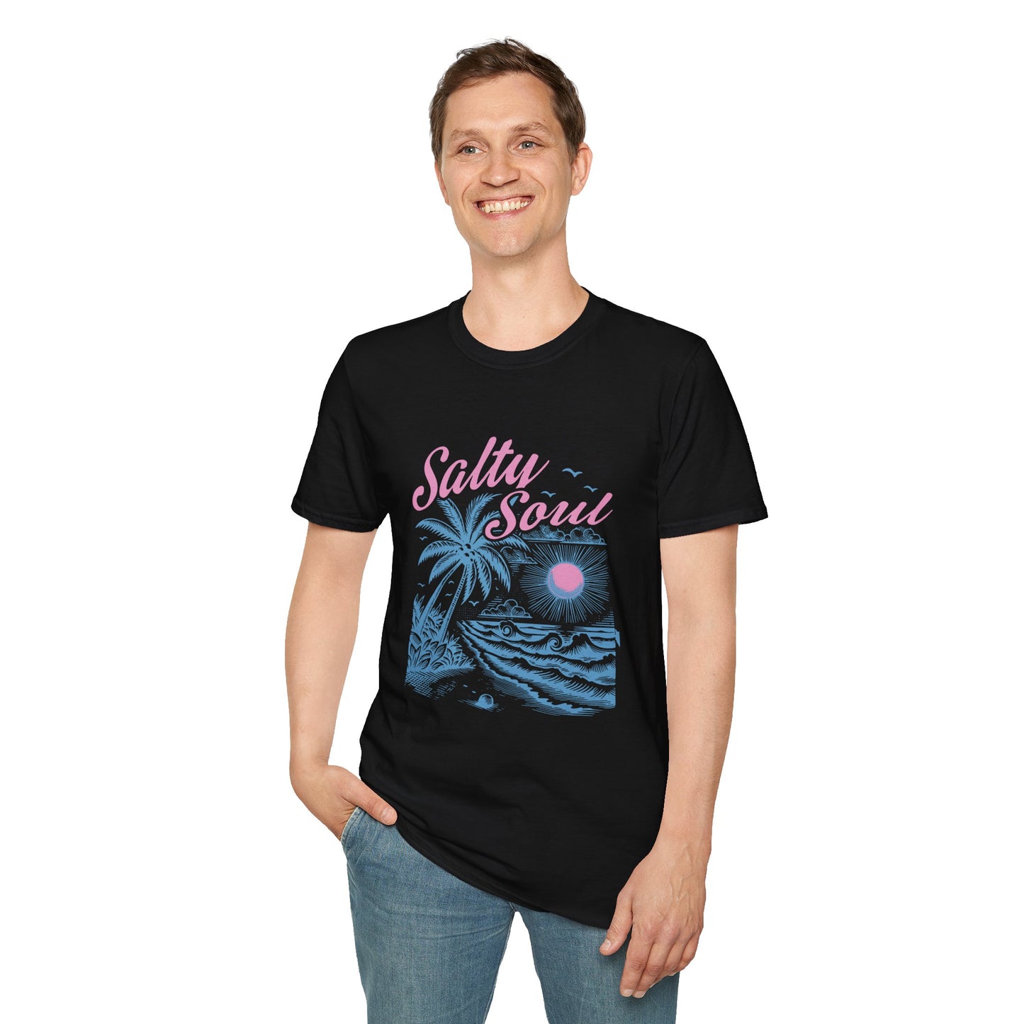 Salty Soul T-Shirt, Beach Vibes Tee, Unisex Summer Shirt, Gift for Coastal Lovers, Casual Everyday Wear